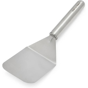 Sur La Table Stainless Steel Turner, Wide Rigid Stainless Turner for Flipping, Serving and Transferring Large Foods(Silver)