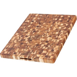 Teakhaus Butcher Block Cutting Board – Extra Large Wooden Cutting Board – Holiday Gift Ideas for Men and Women – Gift-Ready End Grain Wood, Knife Friendly – FSC Certified(Without Juice Groove)