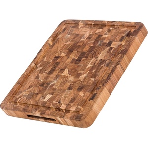 Teakhaus Butcher Block Cutting Board – Extra Large Wooden Cutting Board – Holiday Gift Ideas for Men and Women – Gift-Ready End Grain Wood, Knife Friendly – FSC Certified(With Juice Groove)