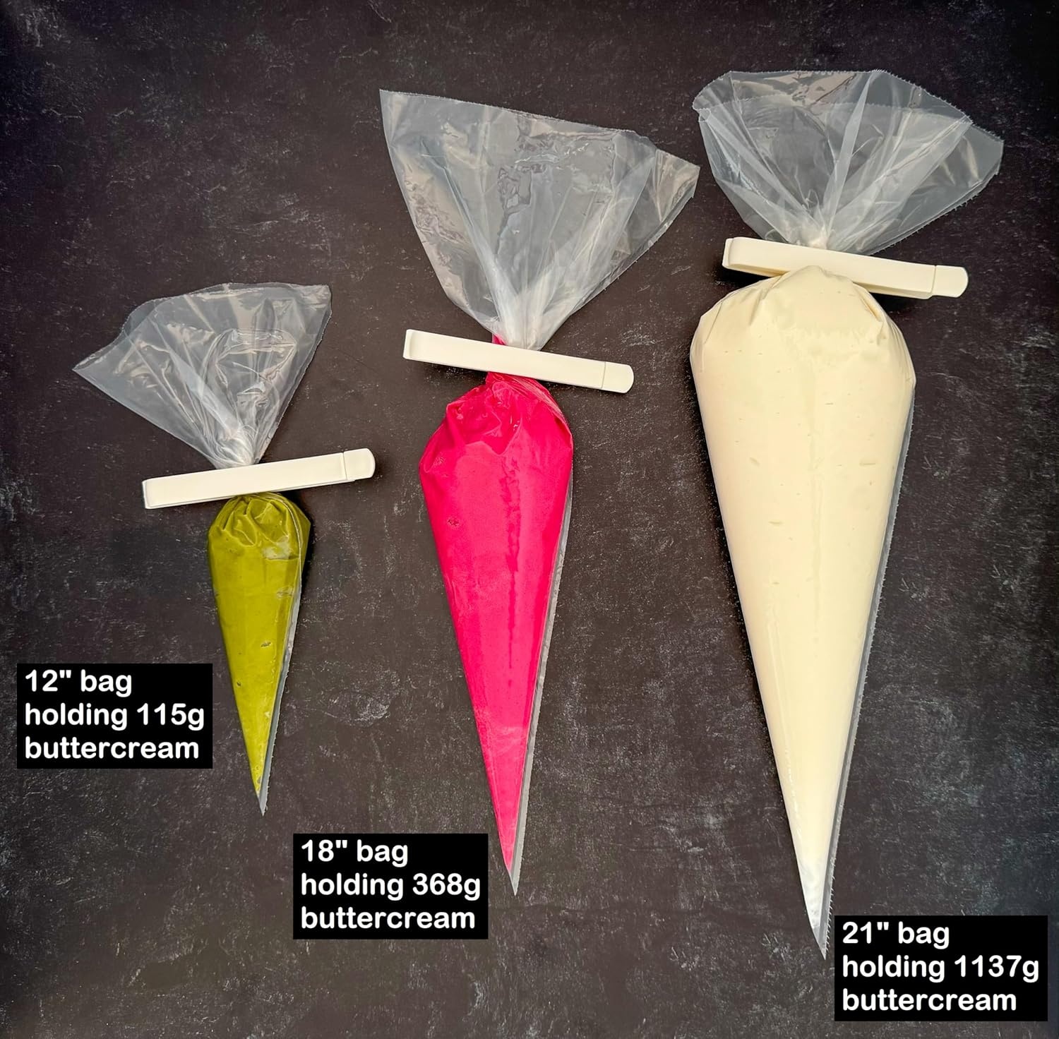 image:imageAteco 4412 Plastic Disposable Piping and Cake Decorating Bags with NuPlastiQ Pack of 100 ClearWhite