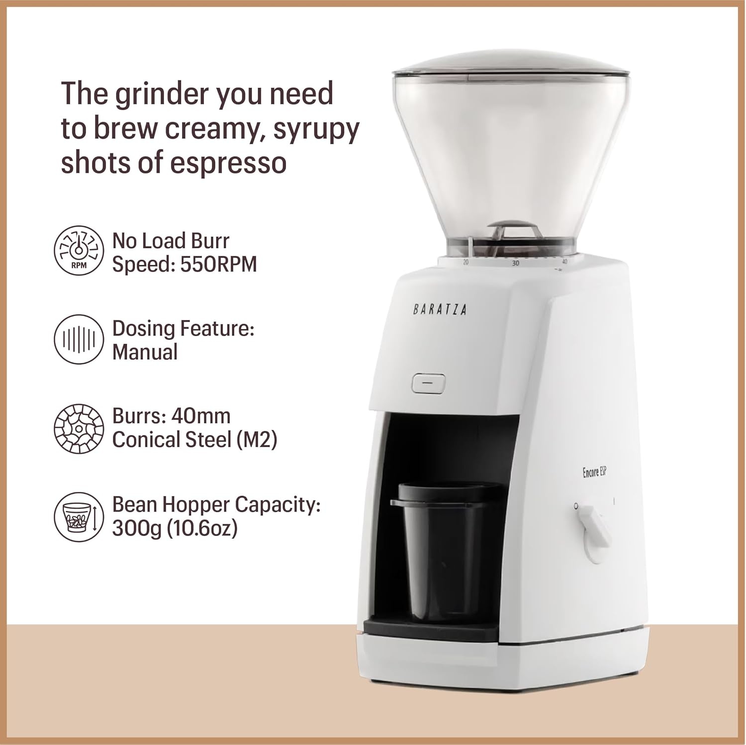 image:imageBaratza Encore ESP Coffee Grinder ZCG495WHT WhiteWhite