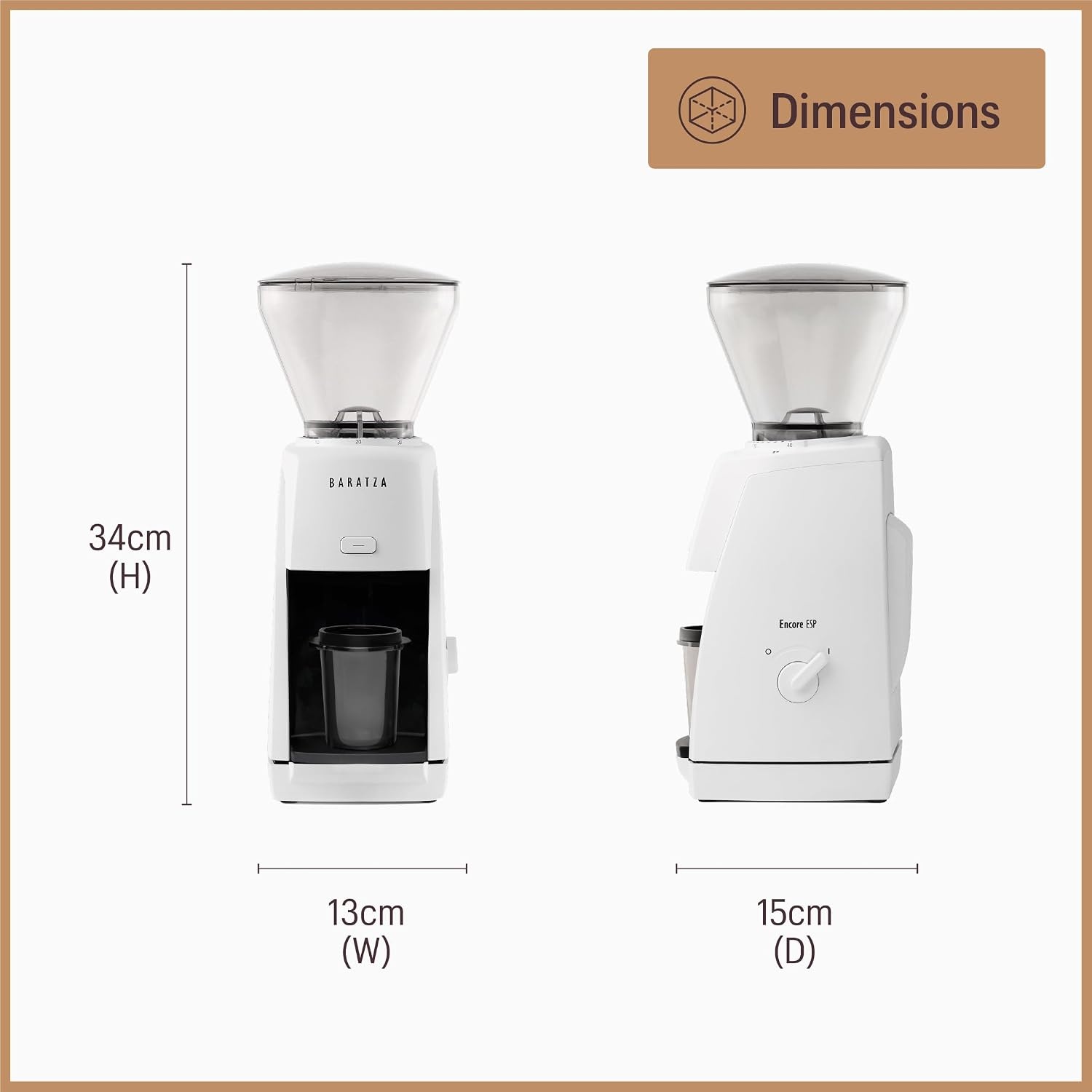 image:imageBaratza Encore ESP Coffee Grinder ZCG495WHT WhiteWhite