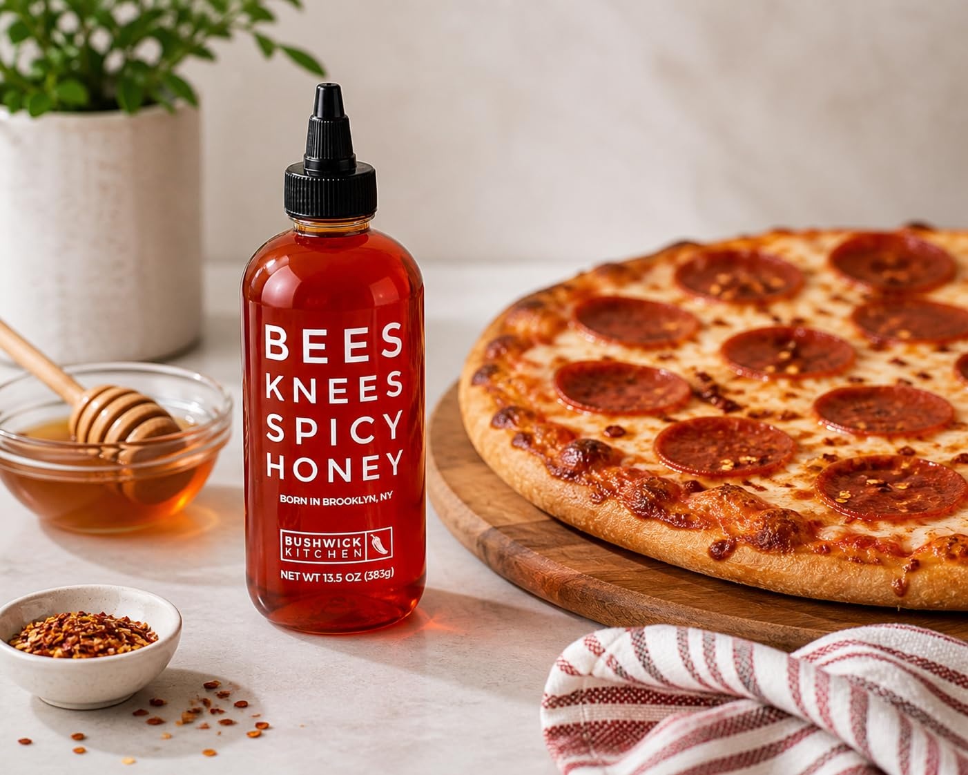 image:imageBees Knees Spicy Honey Wildflower Hot Honey with a Habanero Kick Sweet Heat Hot Sauce for Pizza Biscuits amp Charcuterie Gluten Free Paleo Friendly Foodie Gifts Spicy Gift for Him 125ozHoney Gift Set Sampler