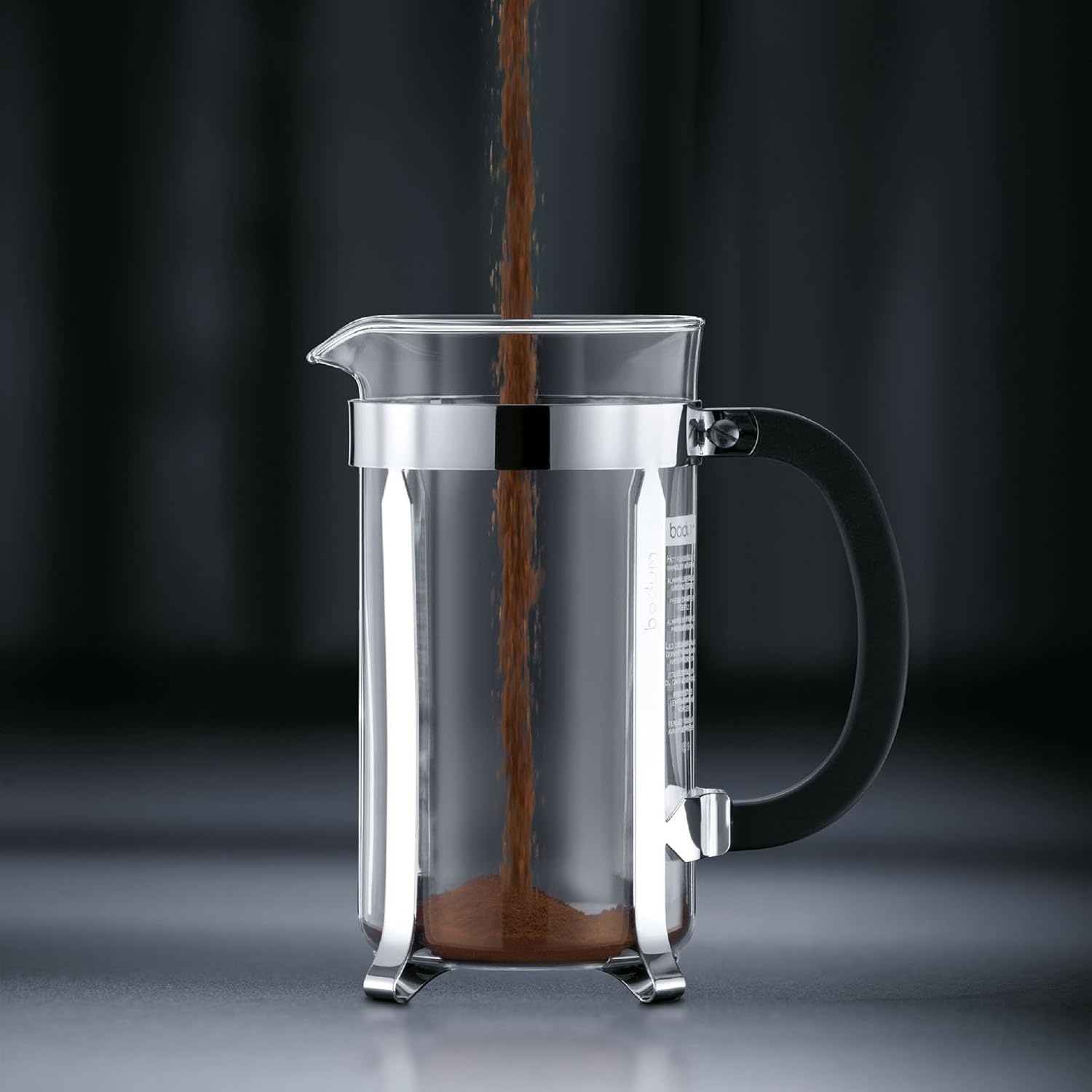image:imageBodum 17oz Chambord French Press Coffee Maker HighHeat Borosilicate Glass Polished Stainless Steel Made in PortugalChrome