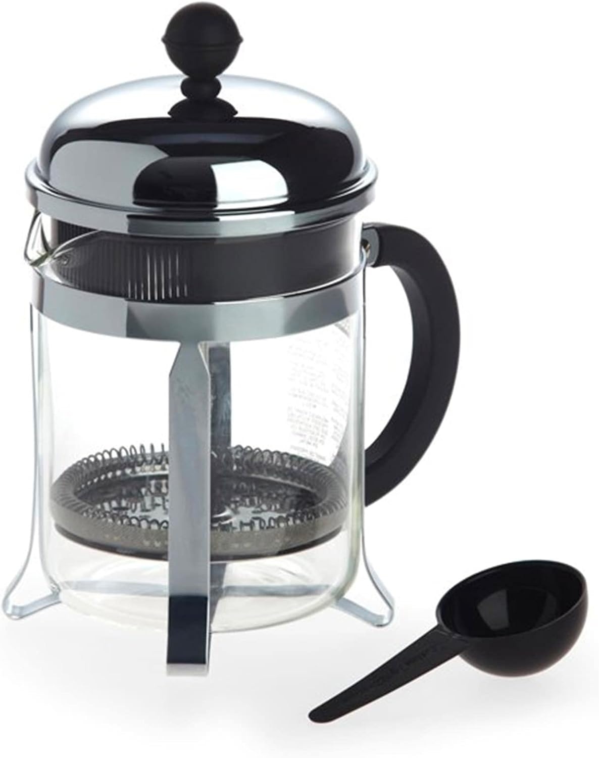 image:imageBodum 17oz Chambord French Press Coffee Maker HighHeat Borosilicate Glass Polished Stainless Steel Made in PortugalChrome