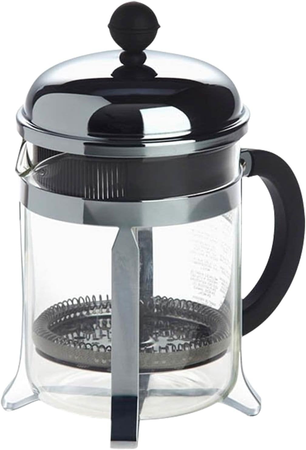 image:imageBodum 17oz Chambord French Press Coffee Maker HighHeat Borosilicate Glass Polished Stainless Steel Made in PortugalChrome