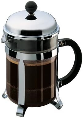 image:imageBodum 17oz Chambord French Press Coffee Maker HighHeat Borosilicate Glass Polished Stainless Steel Made in PortugalChrome
