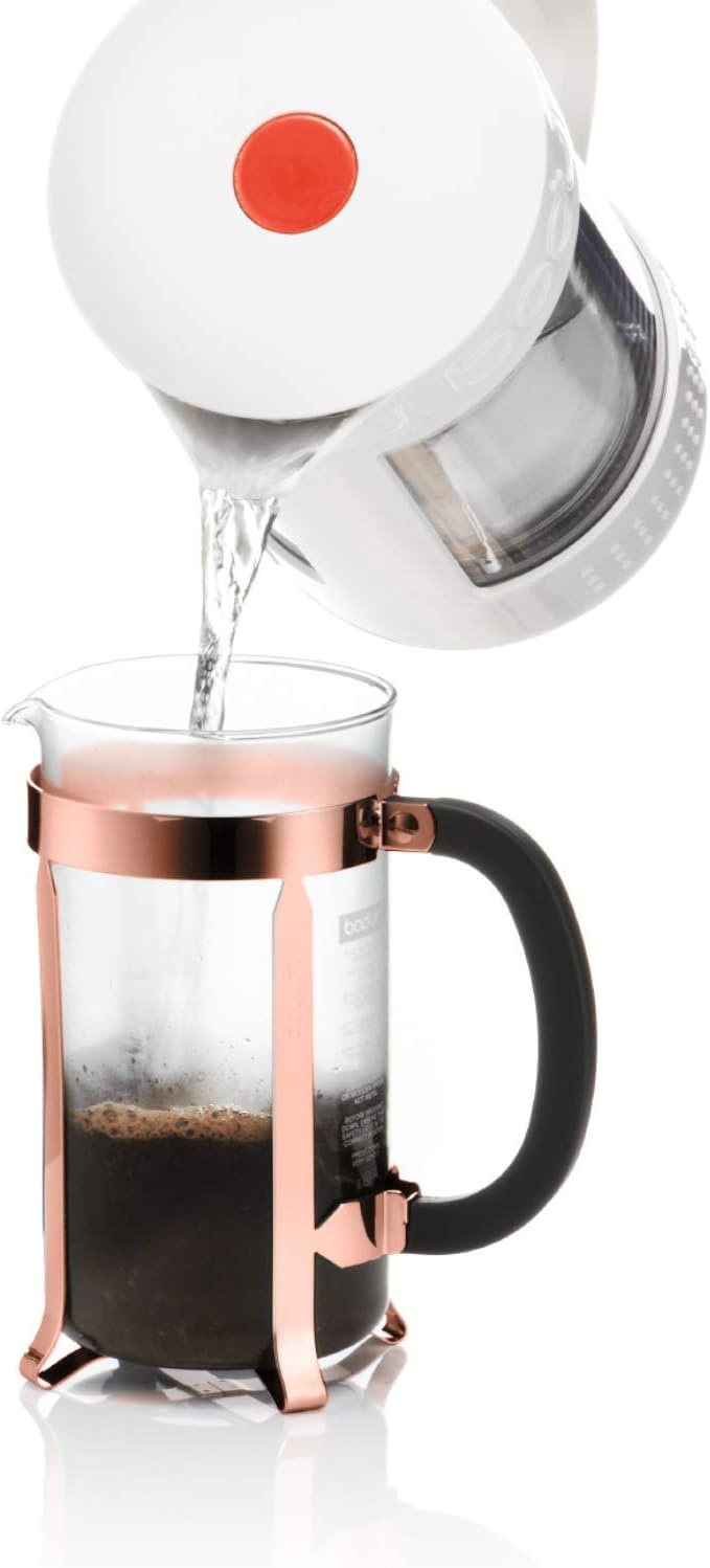 image:imageBodum 17oz Chambord French Press Coffee Maker HighHeat Borosilicate Glass Polished Stainless Steel Made in PortugalCopper
