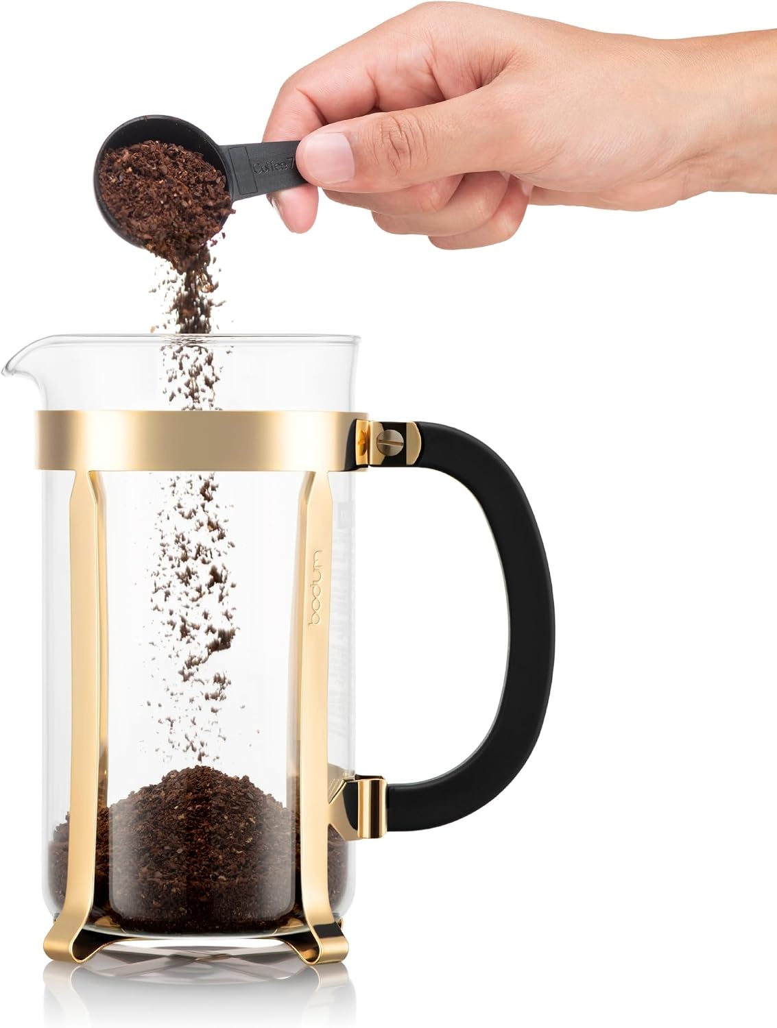 image:imageBodum 17oz Chambord French Press Coffee Maker HighHeat Borosilicate Glass Polished Stainless Steel Made in PortugalGold