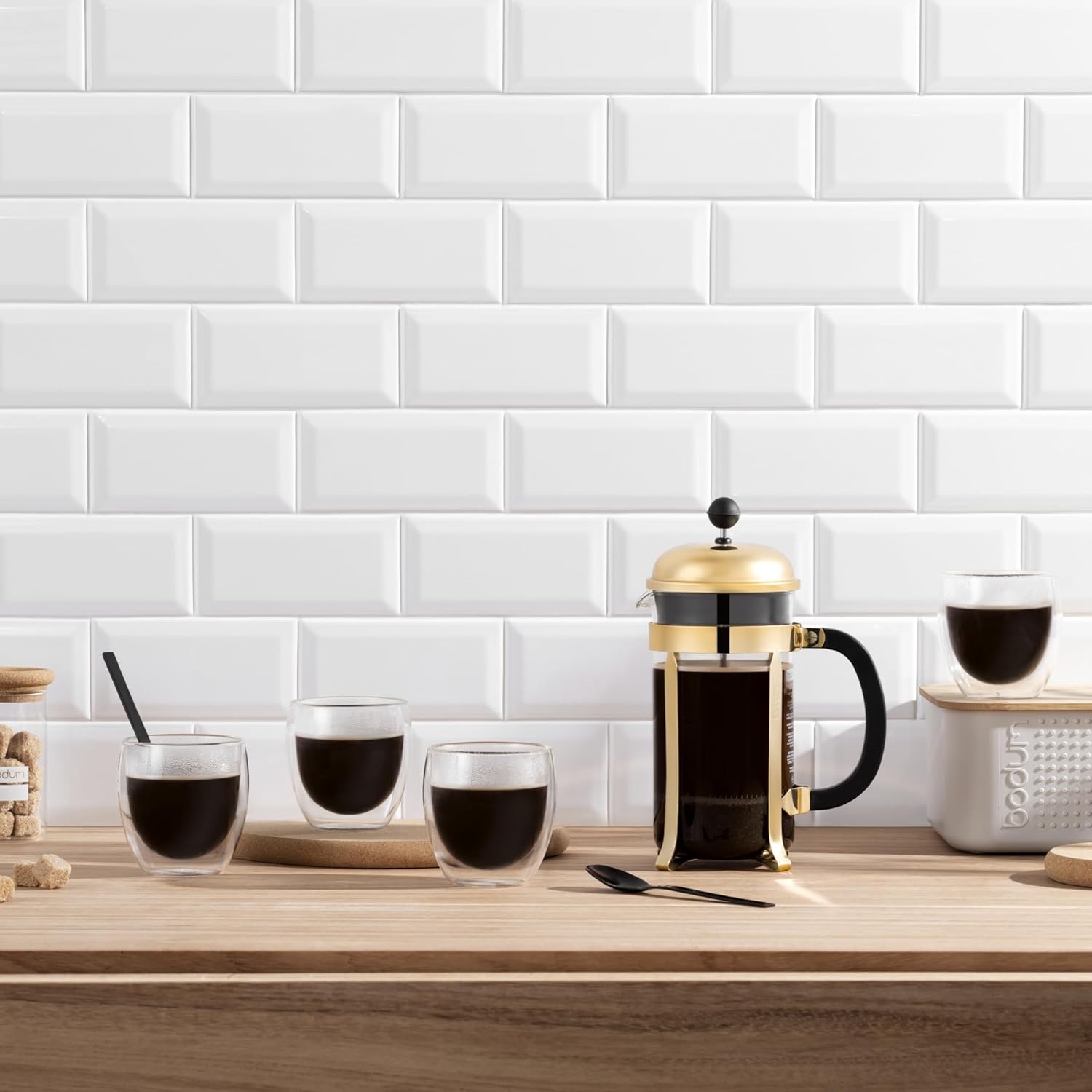 image:imageBodum 17oz Chambord French Press Coffee Maker HighHeat Borosilicate Glass Polished Stainless Steel Made in PortugalGold
