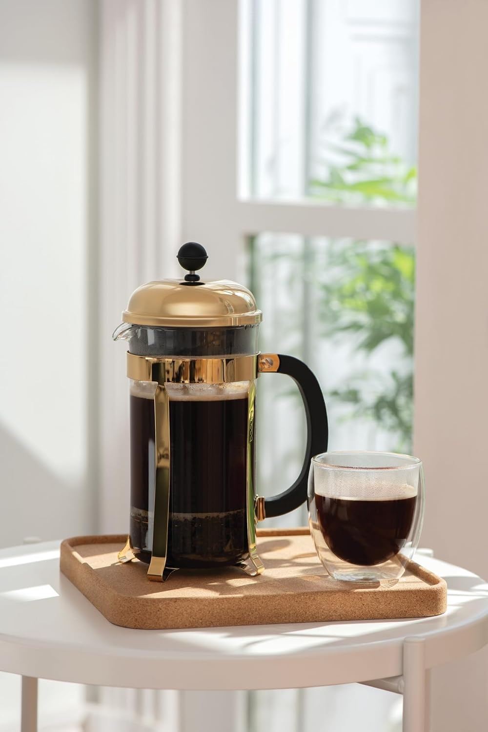 image:imageBodum 17oz Chambord French Press Coffee Maker HighHeat Borosilicate Glass Polished Stainless Steel Made in PortugalGold