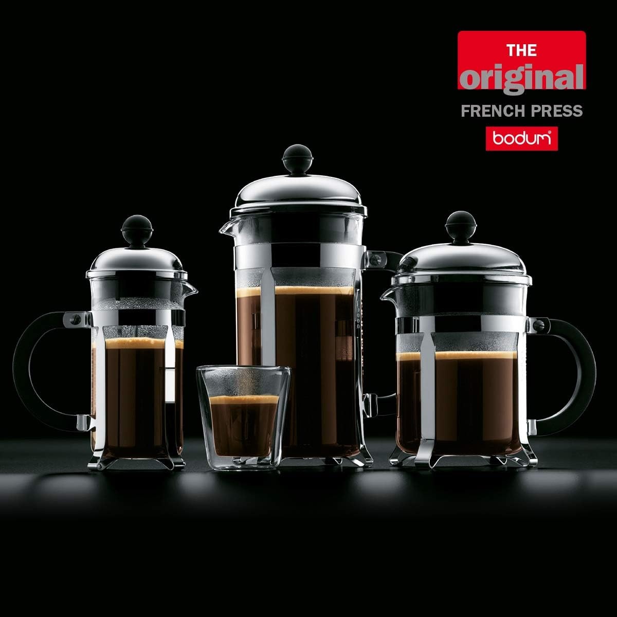 image:imageBodum 17oz Chambord French Press Coffee Maker HighHeat Borosilicate Glass Polished Stainless Steel Made in PortugalGold