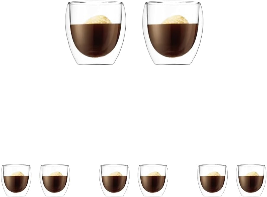 image:imageBodum 8oz Pavina Double Wall Glasses High Heat Borosilicate Glass Set of 2 ClearSet of 2