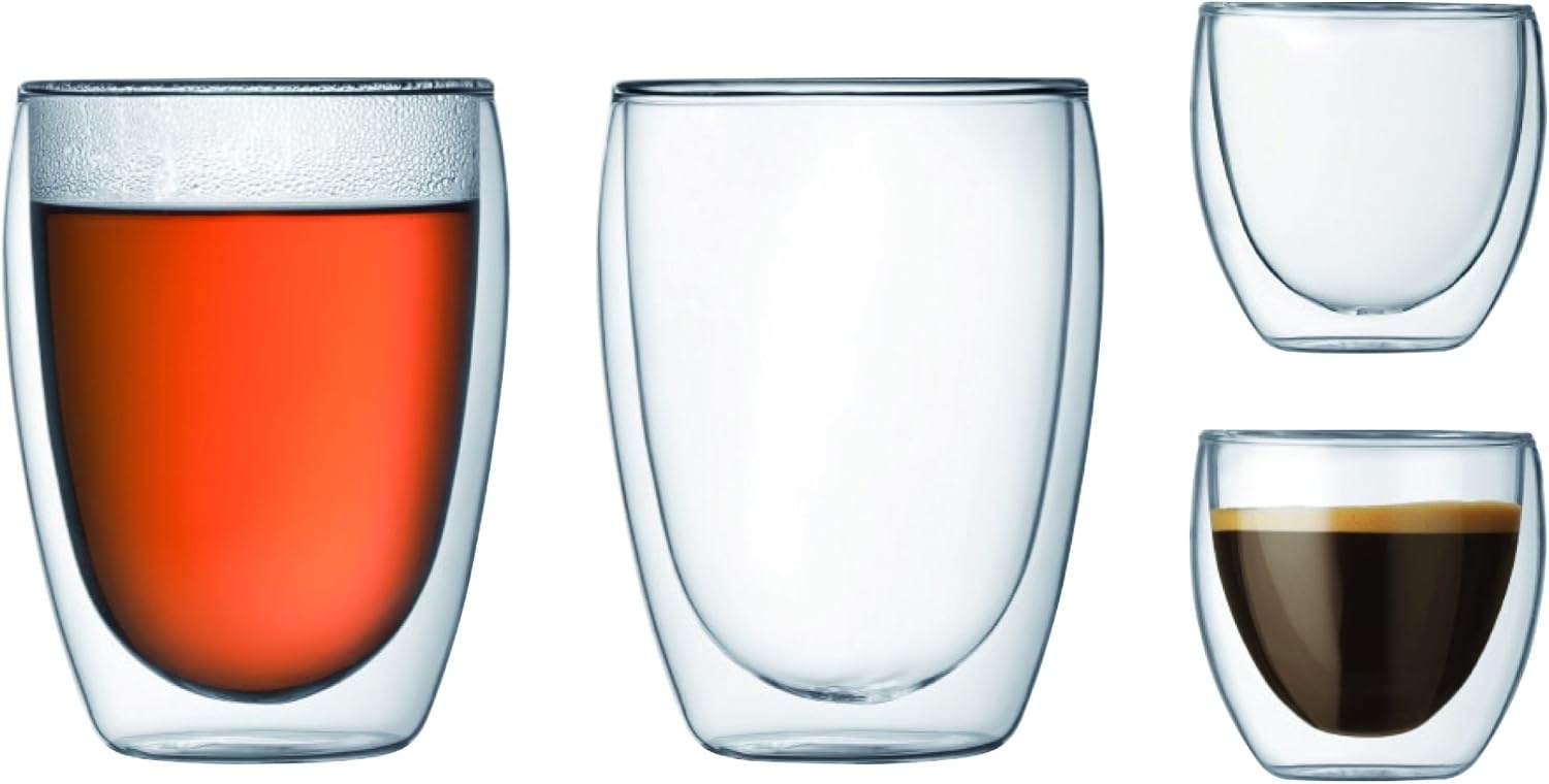 image:imageBodum 8oz Pavina Double Wall Glasses High Heat Borosilicate Glass Set of 2 ClearSet of 2