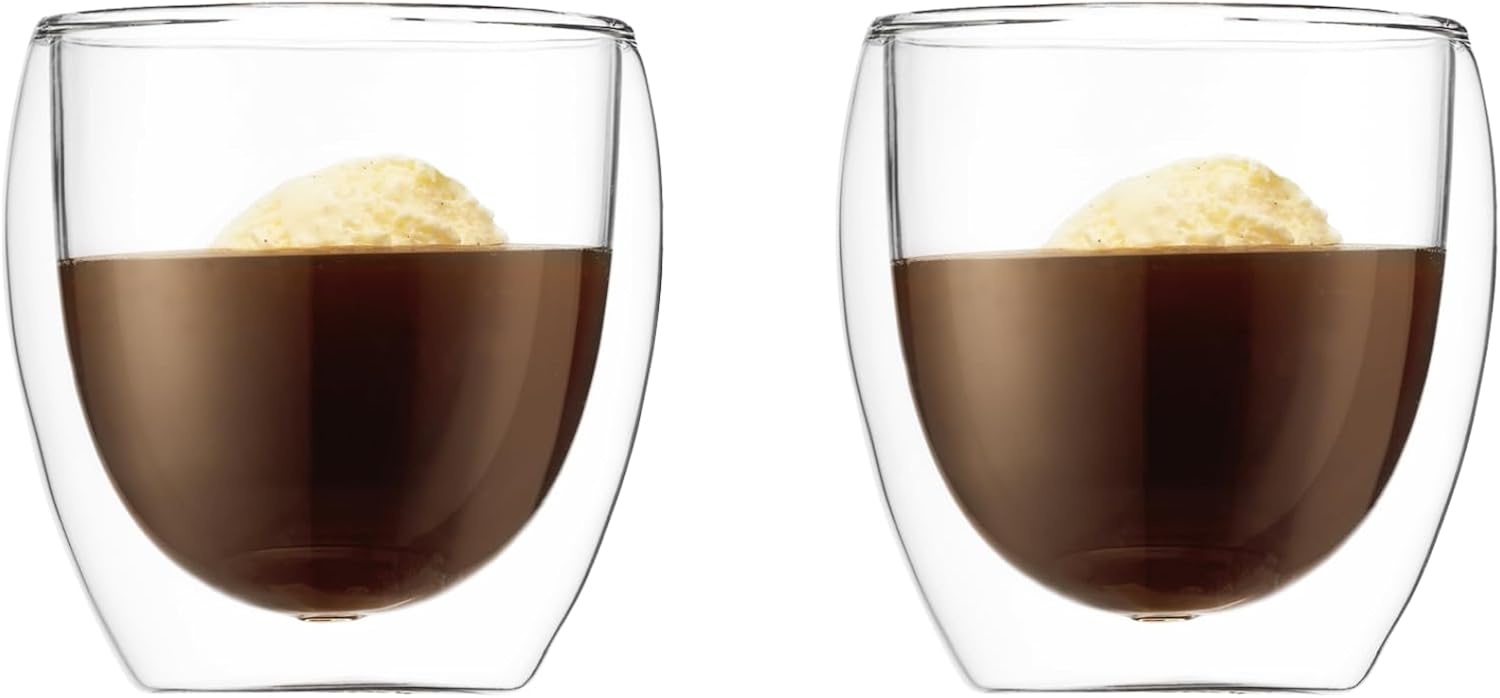 image:imageBodum 8oz Pavina Double Wall Glasses High Heat Borosilicate Glass Set of 2 ClearSet of 2