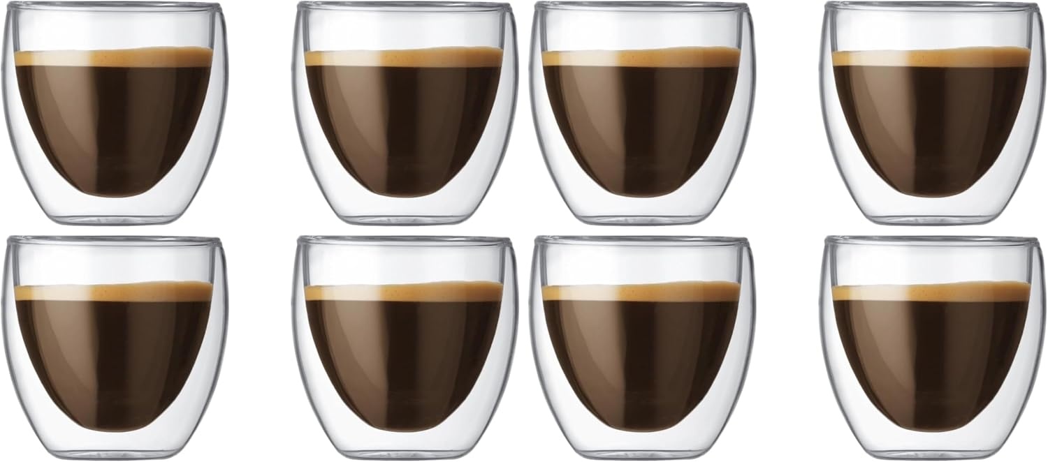 image:imageBodum 8oz Pavina Double Wall Glasses High Heat Borosilicate Glass Set of 2 ClearSet of 2
