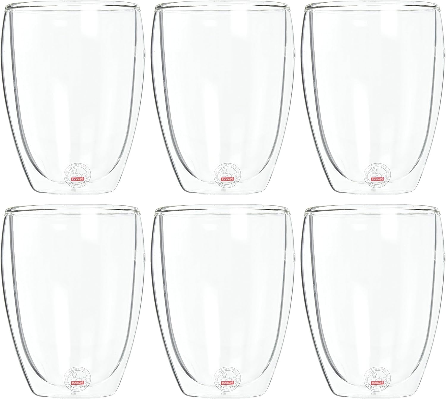 image:imageBodum 8oz Pavina Double Wall Glasses High Heat Borosilicate Glass Set of 2 ClearSet of 6