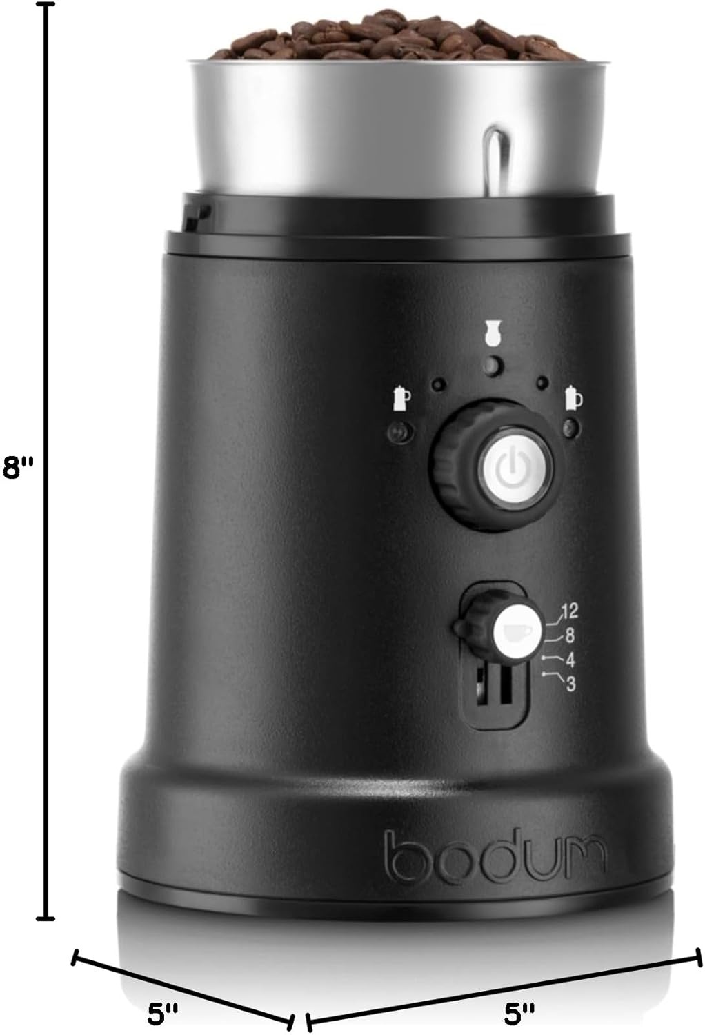 image:imageBodum Bistro Electric Coffee Blade Grinder Adjustable 5 Grind Settings 3 Ounces Black