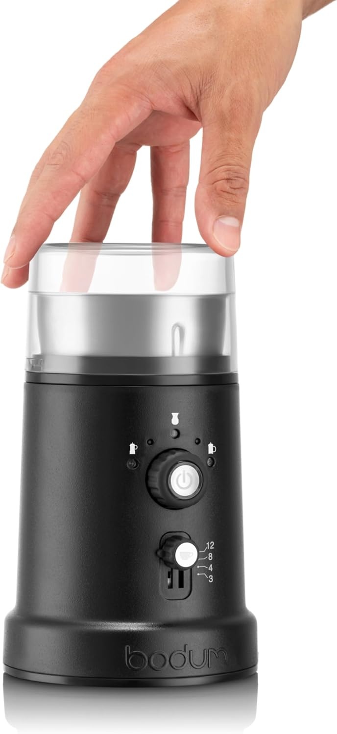 image:imageBodum Bistro Electric Coffee Blade Grinder Adjustable 5 Grind Settings 3 Ounces Black