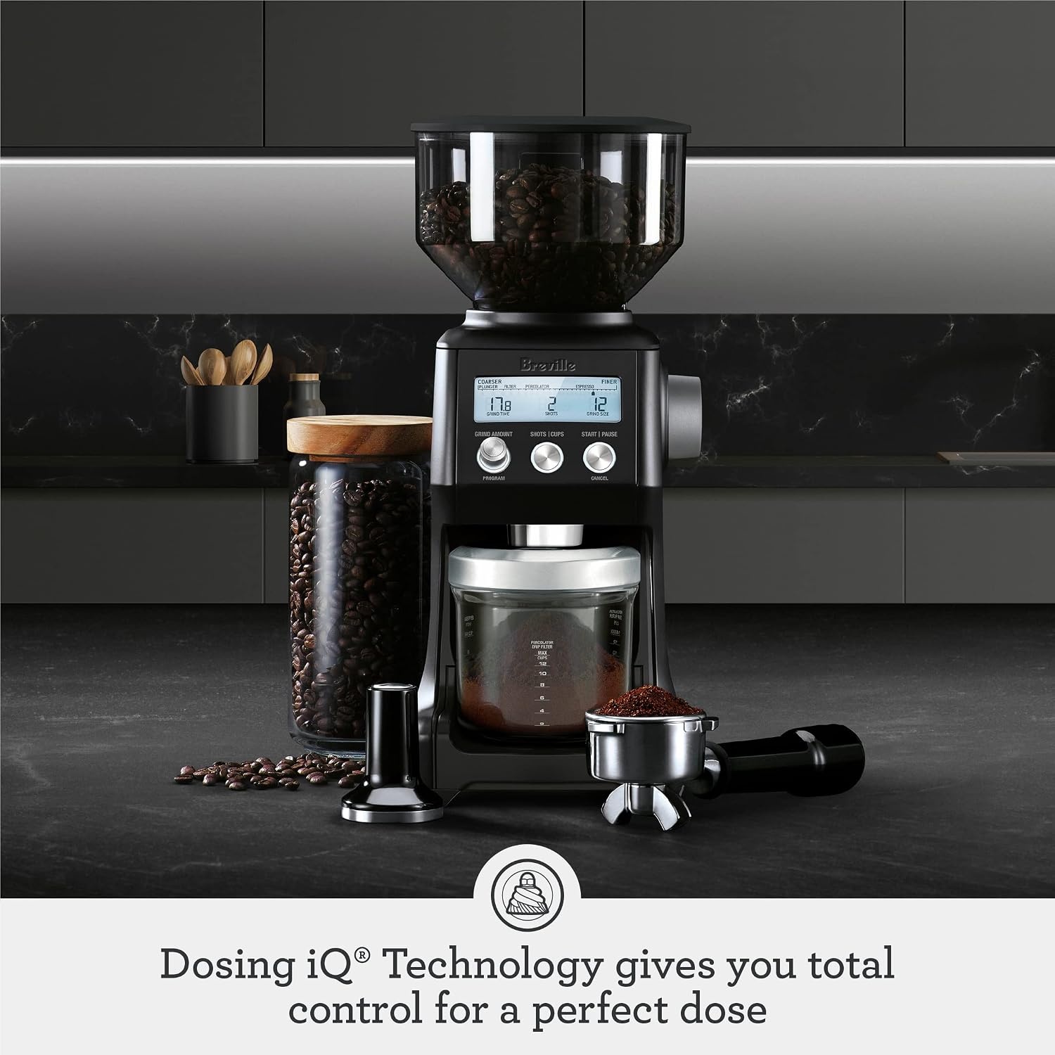 image:imageBreville BCG820BTR Smart Grinder Pro for Coffee and Espresso Black TruffleBlack Sesame