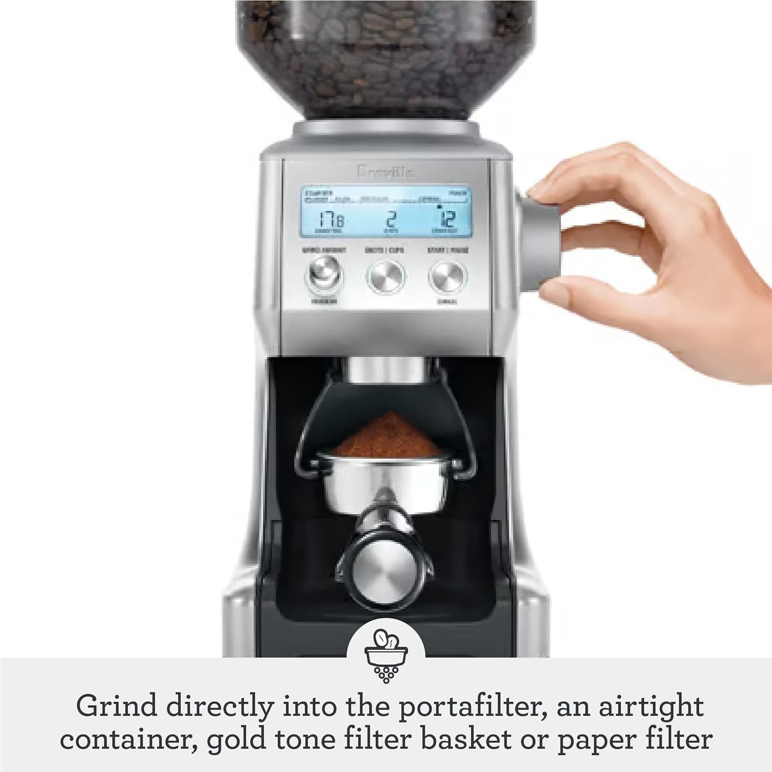 image:imageBreville BCG820BTR Smart Grinder Pro for Coffee and Espresso Black TruffleRed Velvet Cake
