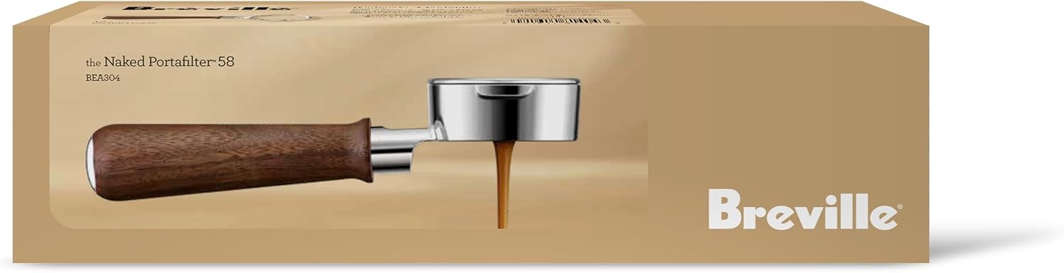 image:imageBreville BEA304WLW Naked Portafilter Espresso Machine Accessory 58mm Walnut58 mm