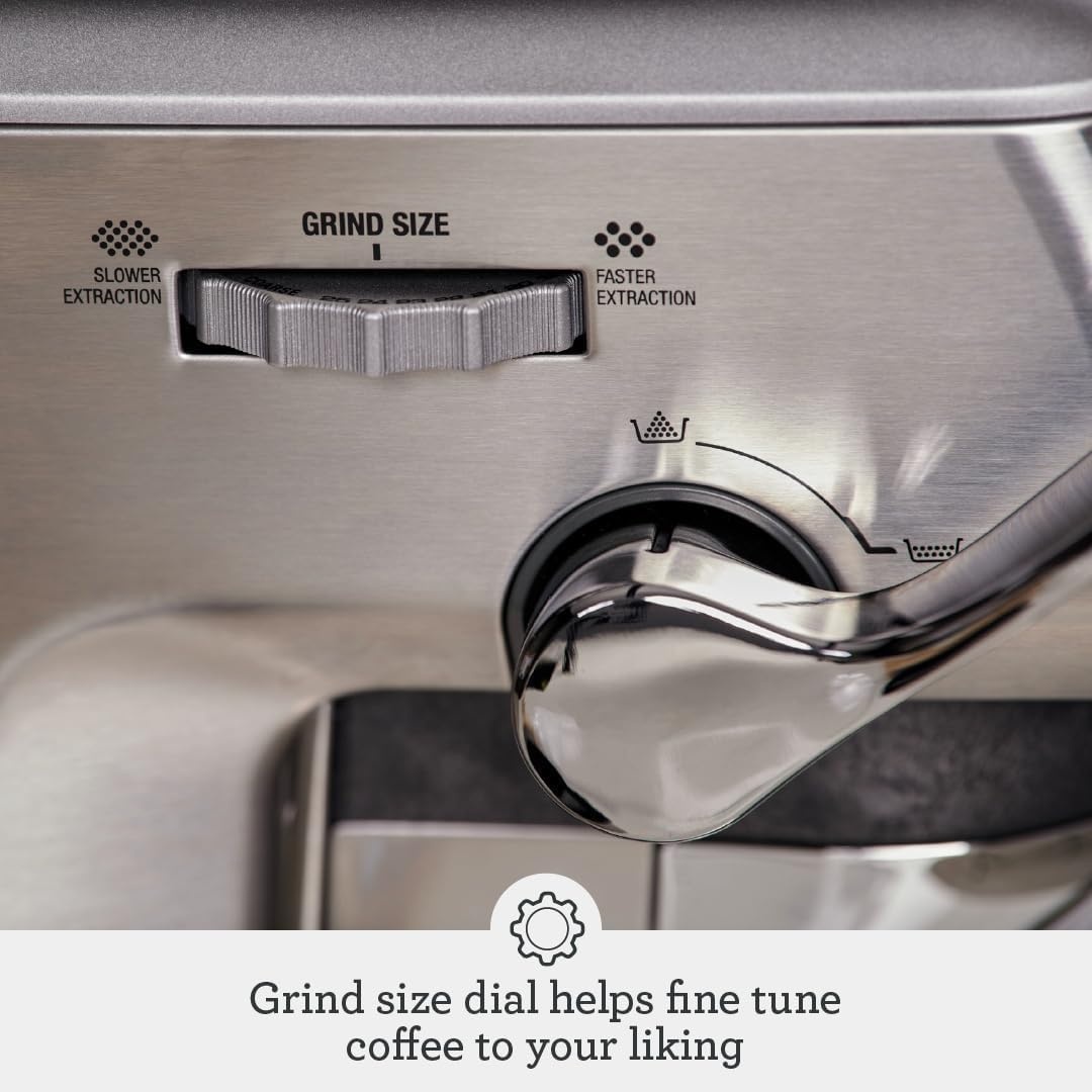 image:imageBreville Barista Express Impress Espresso Machine BES876OLT Olive TapenadeBrushed Stainless Steel