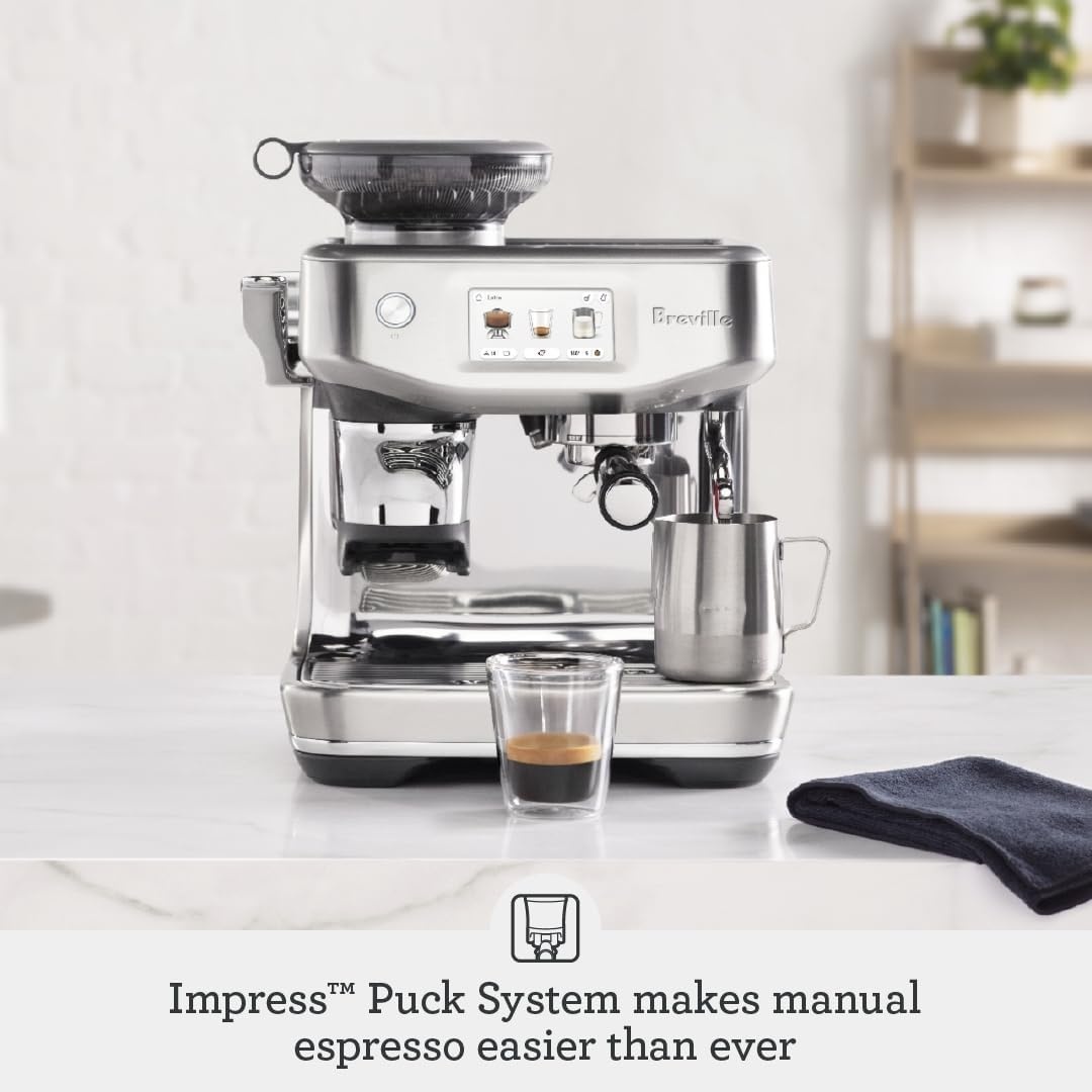 image:imageBreville Barista Touch Impress Espresso Machine BES881BTR Black TruffleOlive Tapenade