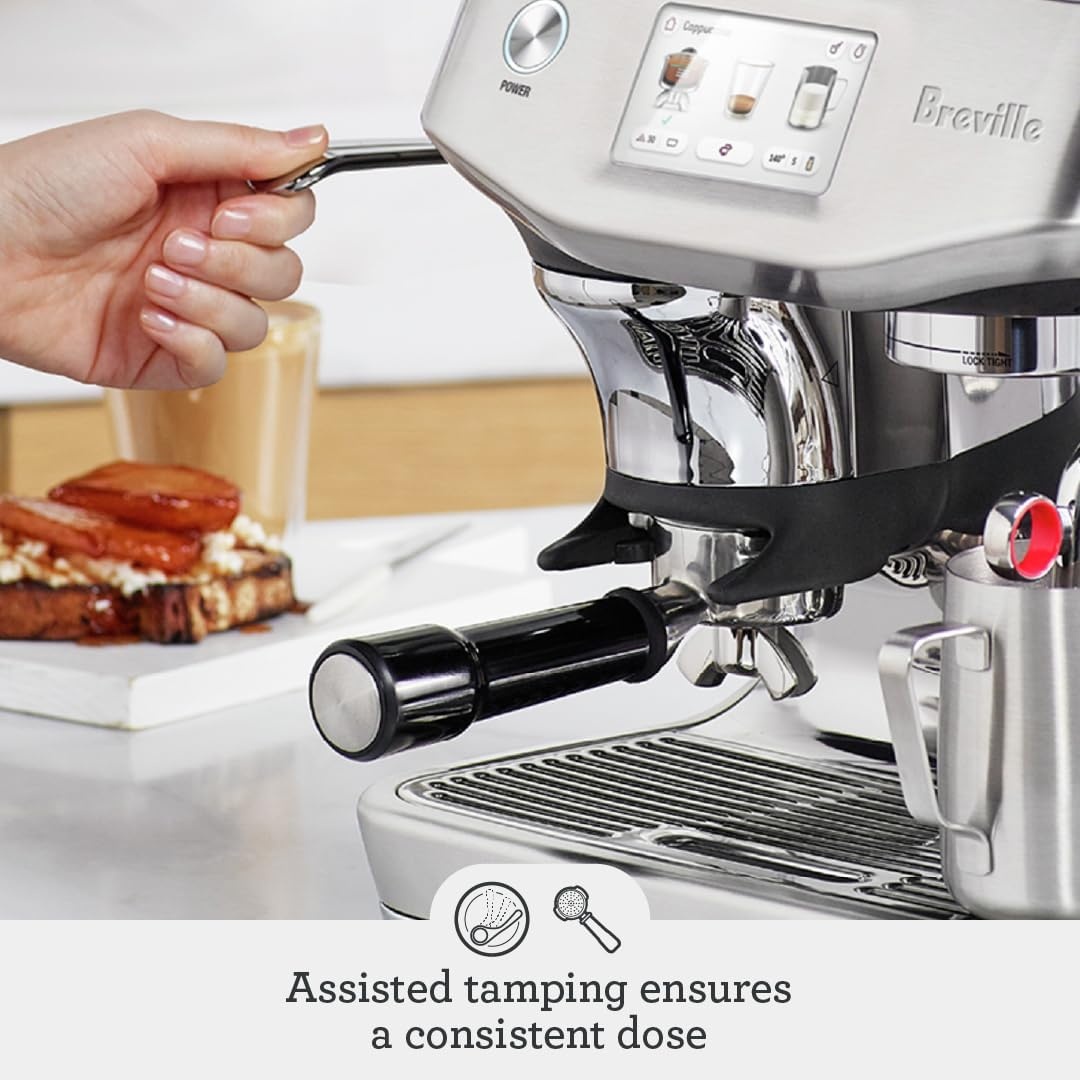 image:imageBreville Barista Touch Impress Espresso Machine BES881BTR Black TruffleOlive Tapenade