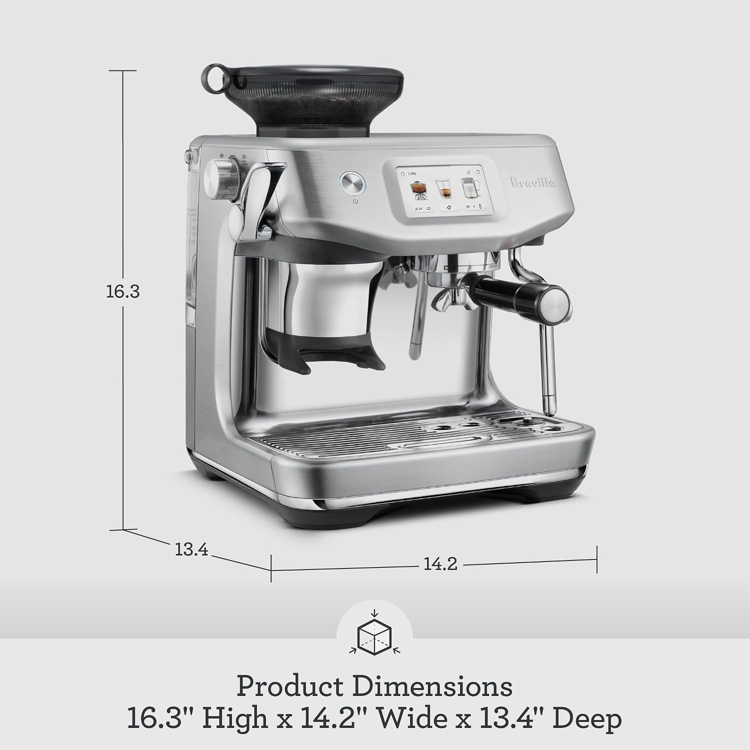 image:imageBreville Barista Touch Impress Espresso Machine BES881BTR Black Truffleblack truffle