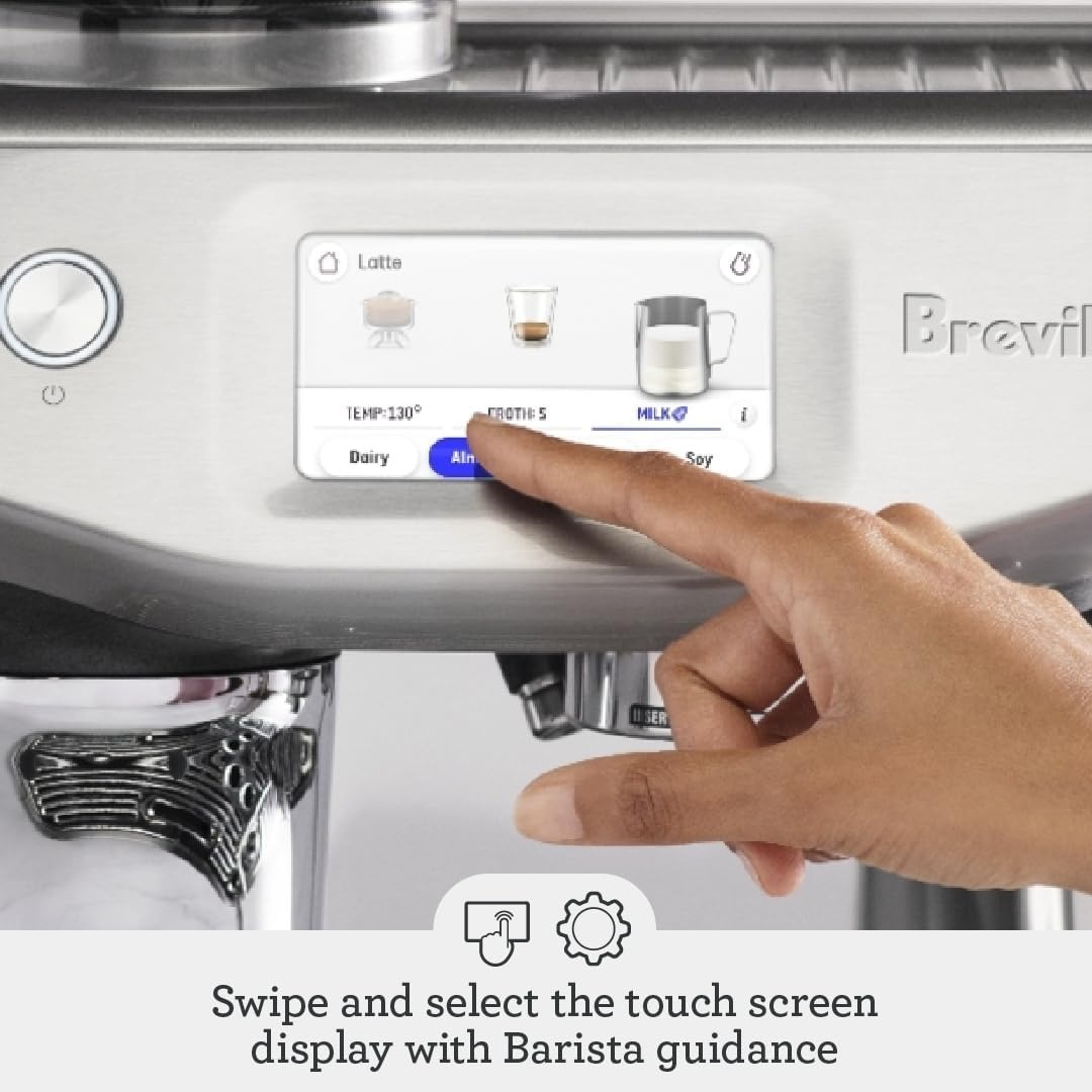 image:imageBreville Barista Touch Impress Espresso Machine BES881BTR Black Truffledamson blue