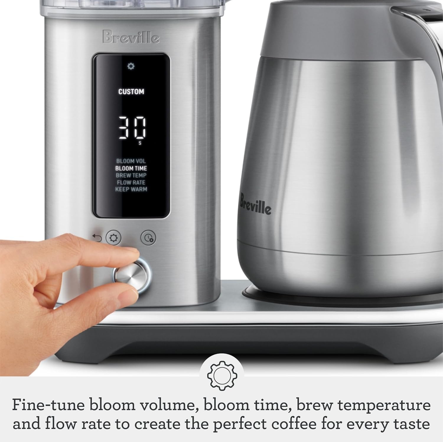 image:imageBreville Luxe Drip Coffee Machine BDC465BSS Brushed Stainless Steel Thermal CarafeBrushed Stainless Steel