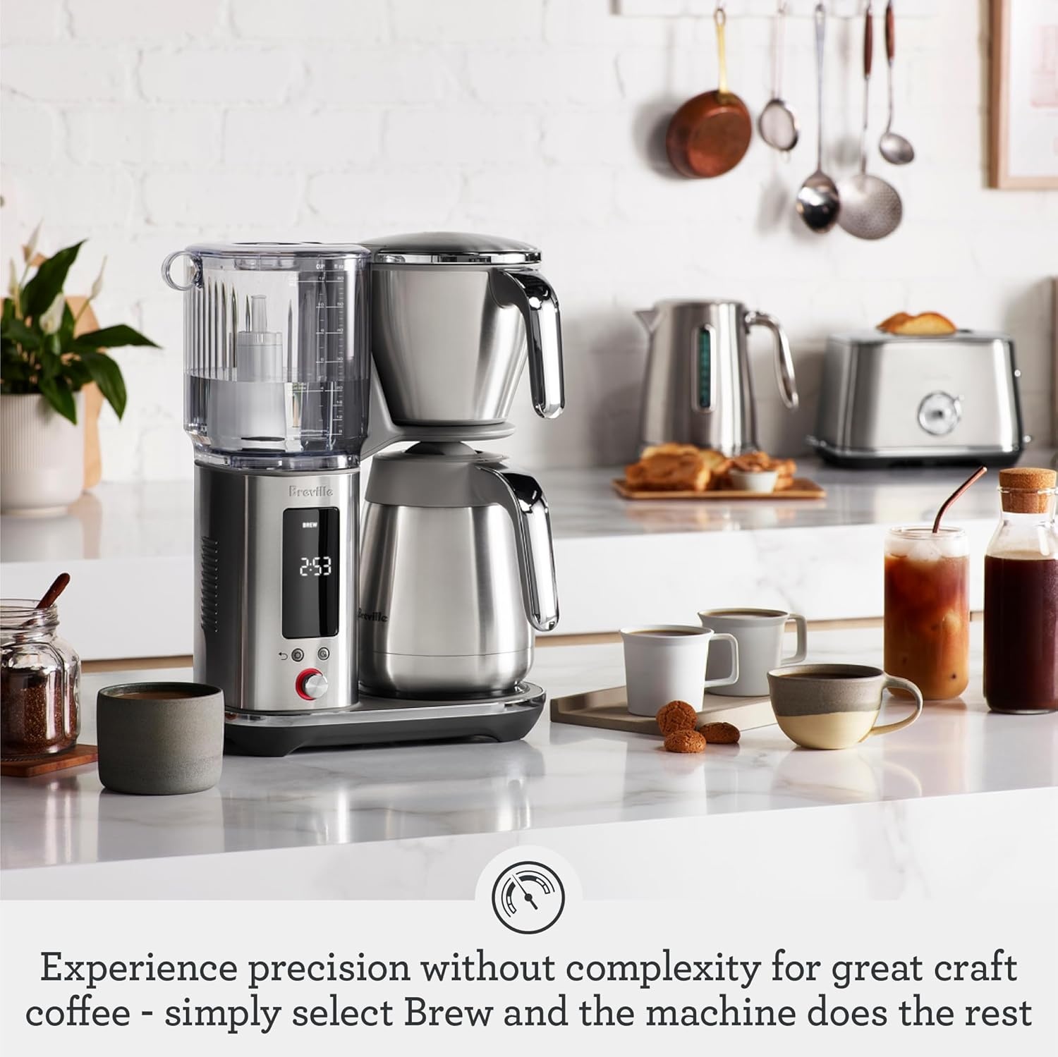 image:imageBreville Luxe Drip Coffee Machine BDC465BSS Brushed Stainless Steel Thermal CarafeBrushed Stainless Steel