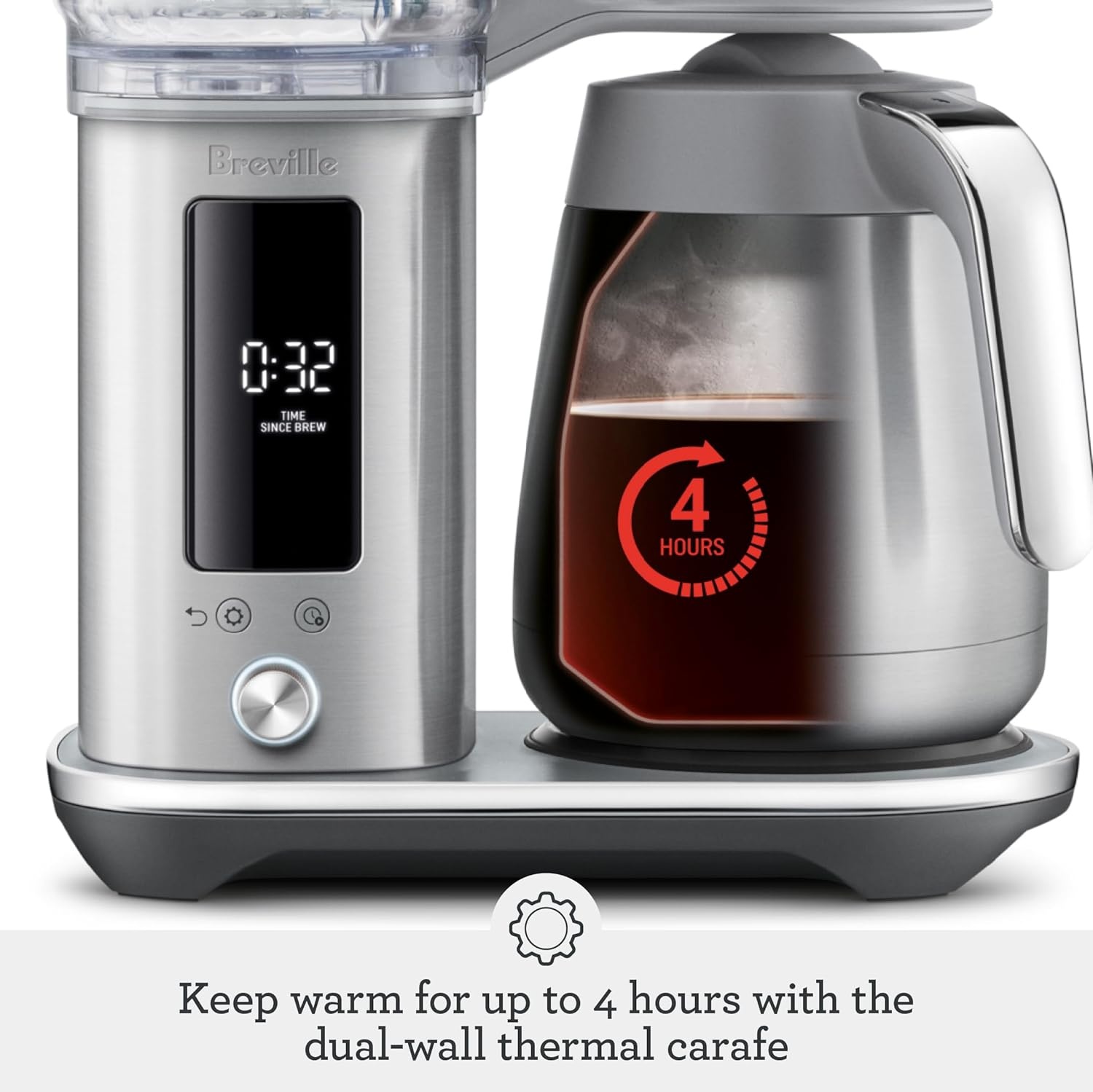 image:imageBreville Luxe Drip Coffee Machine BDC465BSS Brushed Stainless Steel Thermal CarafeDamson Blue