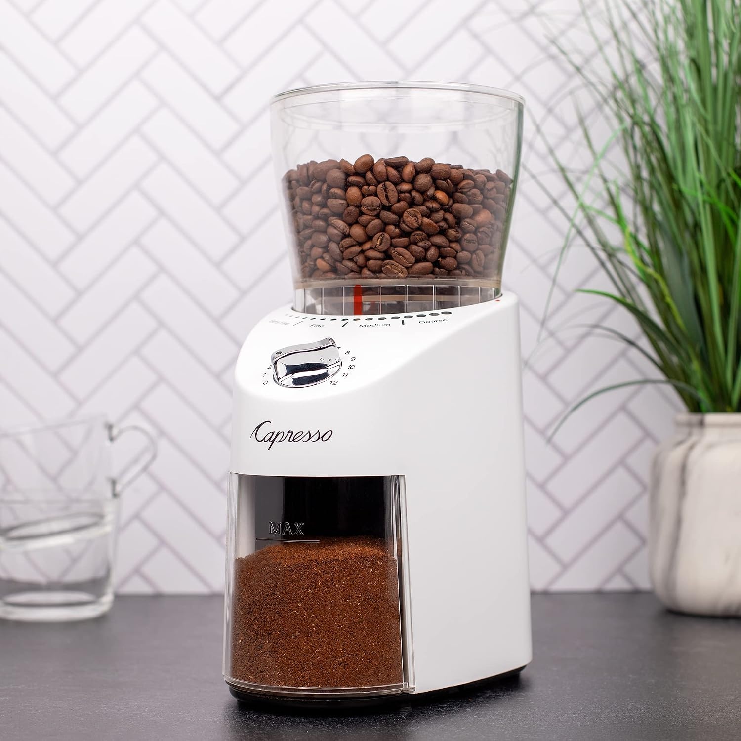 image:imageCapresso Infinity Plus Conical Burr Grinder BlackWhite