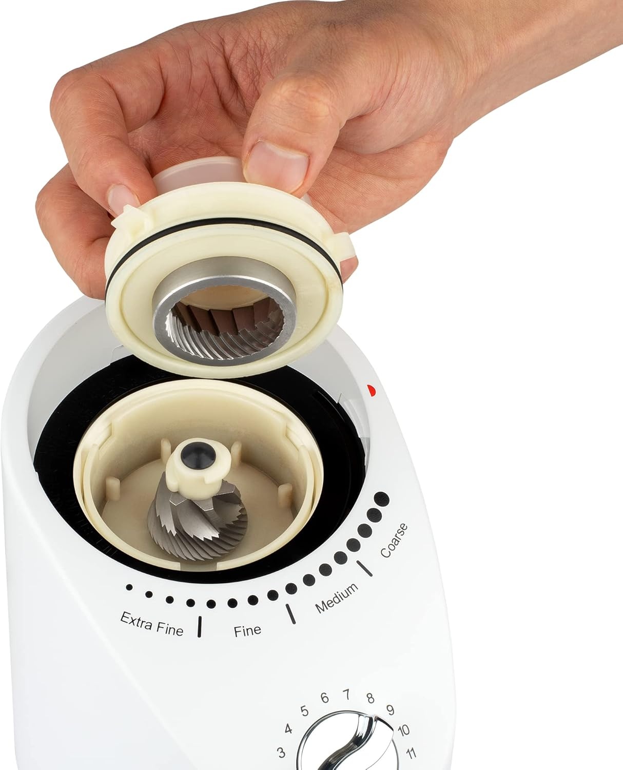 image:imageCapresso Infinity Plus Conical Burr Grinder BlackWhite