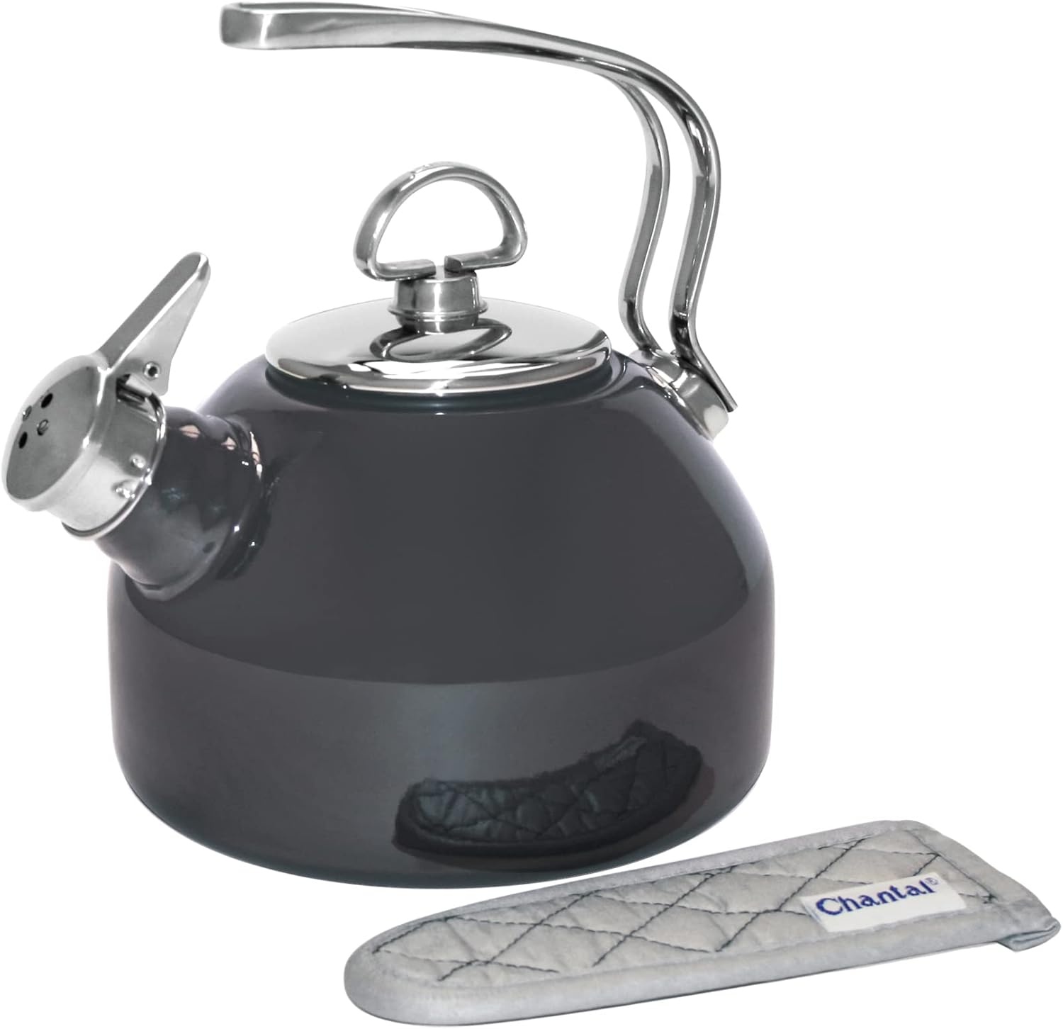 image:imageChantal Classic Teakettle 18 QT Enamel On Steel 2Tone Harmonica Whistle Rapid Boil and Even Heating BlackOnyx