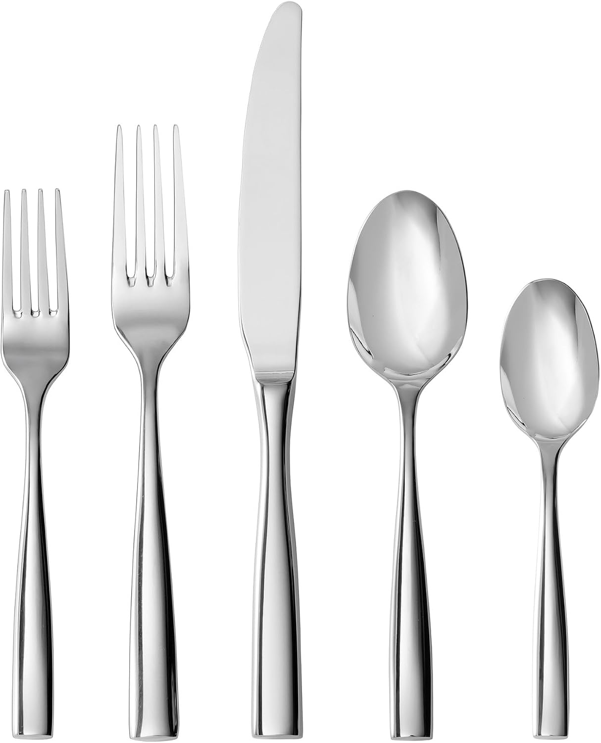 image:imageFortessa Lucca Faceted 1810 Stainless Steel Flatware Serving Spoon 9InchLucca Faceted