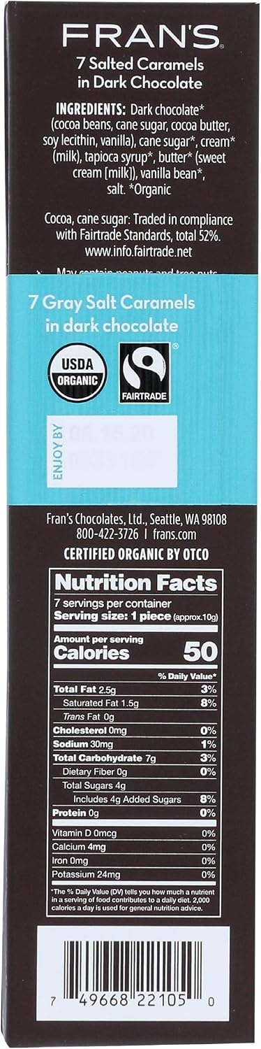 image:imageFrans Chocolates Gray Salt Caramels in Dark Chocolate 21 Ounce