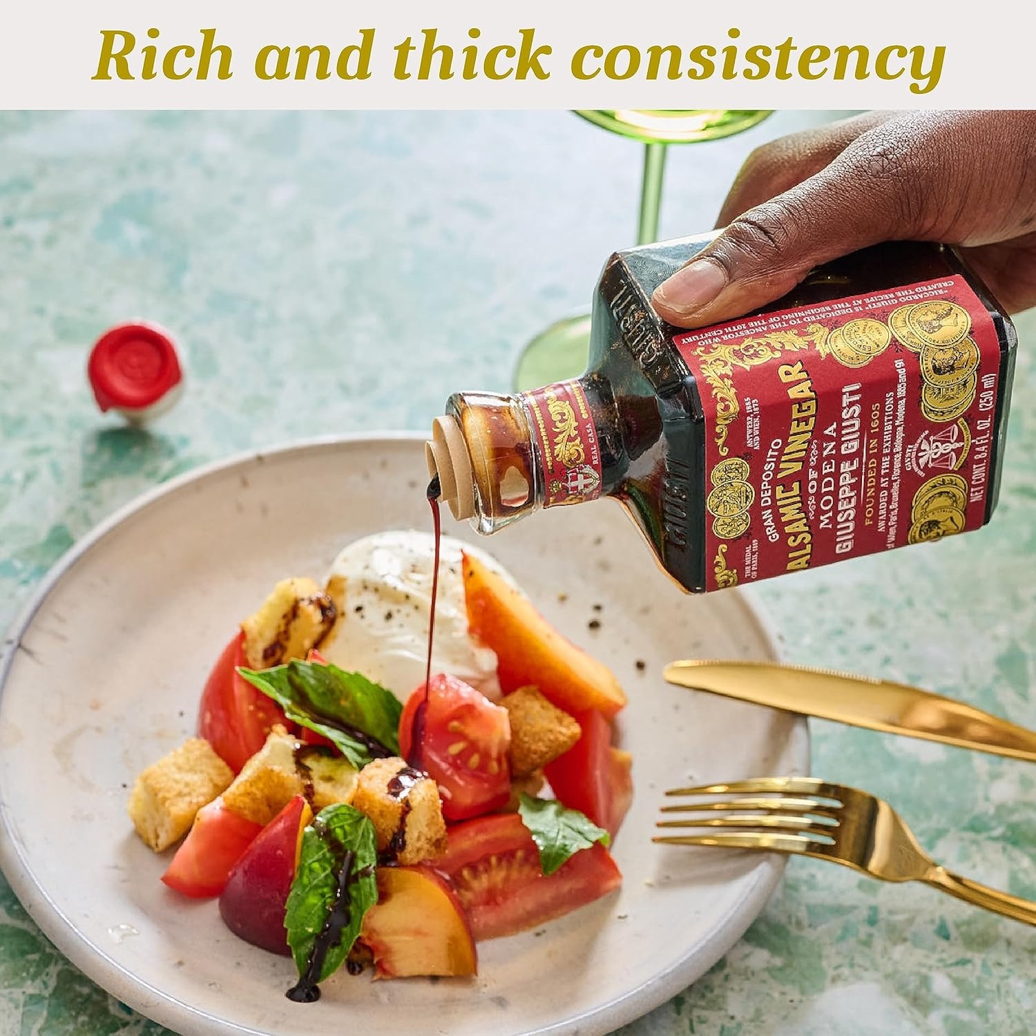 image:imageGiusti Italian Balsamic Vinegar of Modena IGP 3 Gold Medals Rich amp Thick Gran Deposito Aceto Balsamico di Modena for Salads Cheese amp Finishing Touches Made in Italy 845 fl oz250 ml Pack of 1845 Fl Oz Pack of 1
