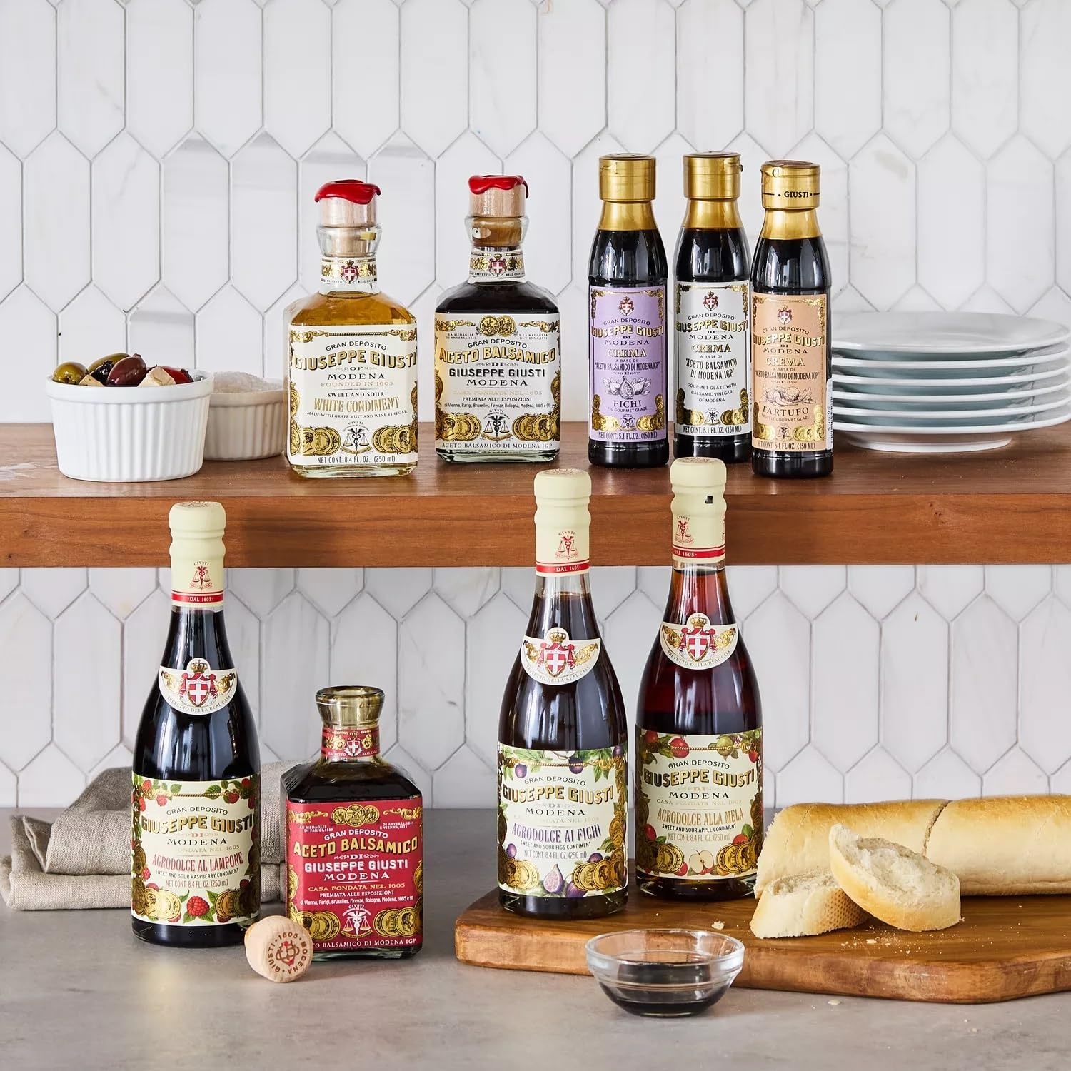 image:imageGiusti Italian Balsamic Vinegar of Modena IGP 3 Gold Medals Rich amp Thick Gran Deposito Aceto Balsamico di Modena for Salads Cheese amp Finishing Touches Made in Italy 845 fl oz250 ml Pack of 1845 Fl Oz Pack of 1