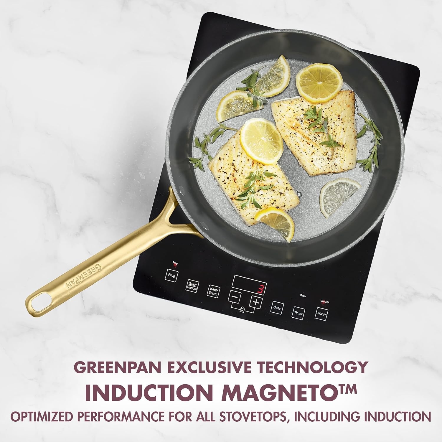 image:imageGreenPan GP5 Hard Anodized Healthy Ceramic Nonstick 14 Piece Cookware Pots and Pans SetHeavy Gauge Scratch ResistantStayFlat Surface Induction Mirror Finish HandleOven SafePFASFree BlueDusty Rose