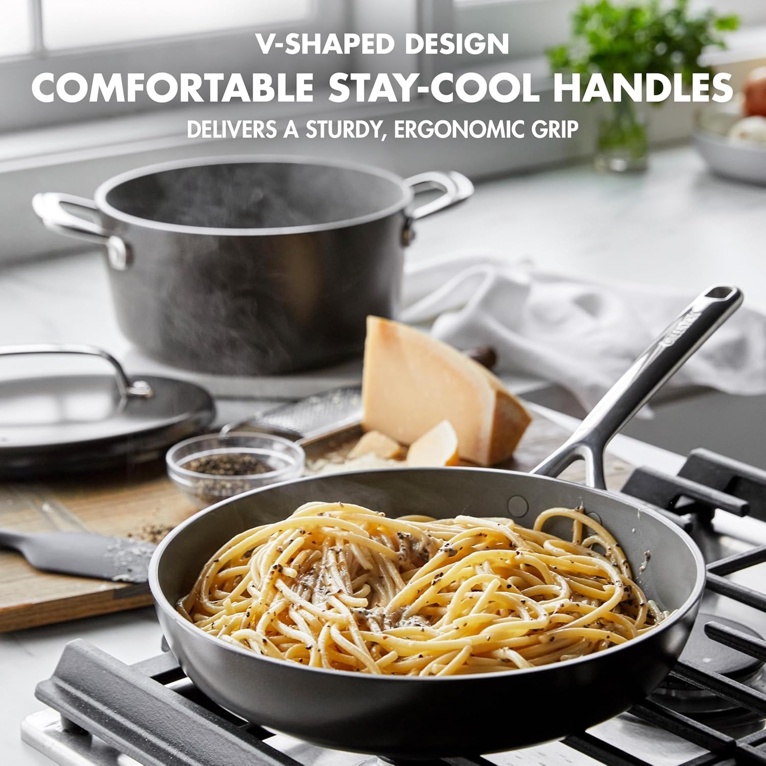 image:imageGreenPan GP5 Hard Anodized Healthy Ceramic Nonstick 14 Piece Cookware Pots and Pans SetHeavy Gauge Scratch ResistantStayFlat Surface Induction Mirror Finish HandleOven SafePFASFree BlueCocoa