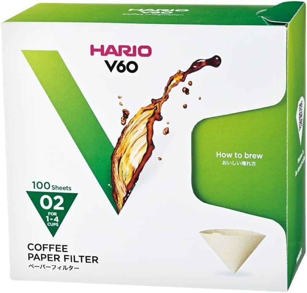 image:imageHario V60 Paper Coffee Filter Size 02 White 40ct BoxNatural
