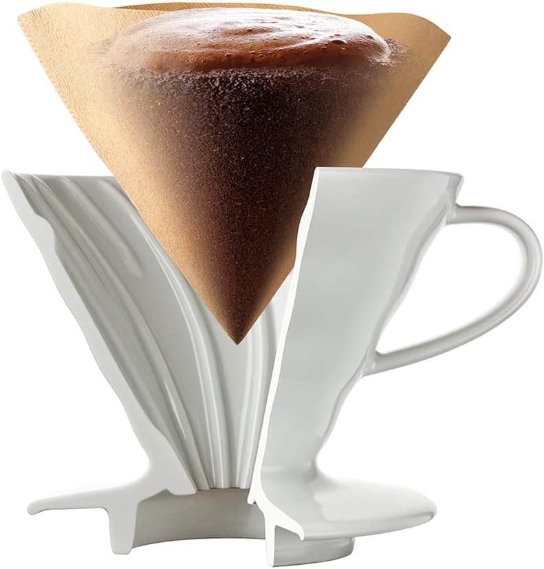 image:imageHario V60 Paper Coffee Filter Size 02 White 40ct BoxNatural