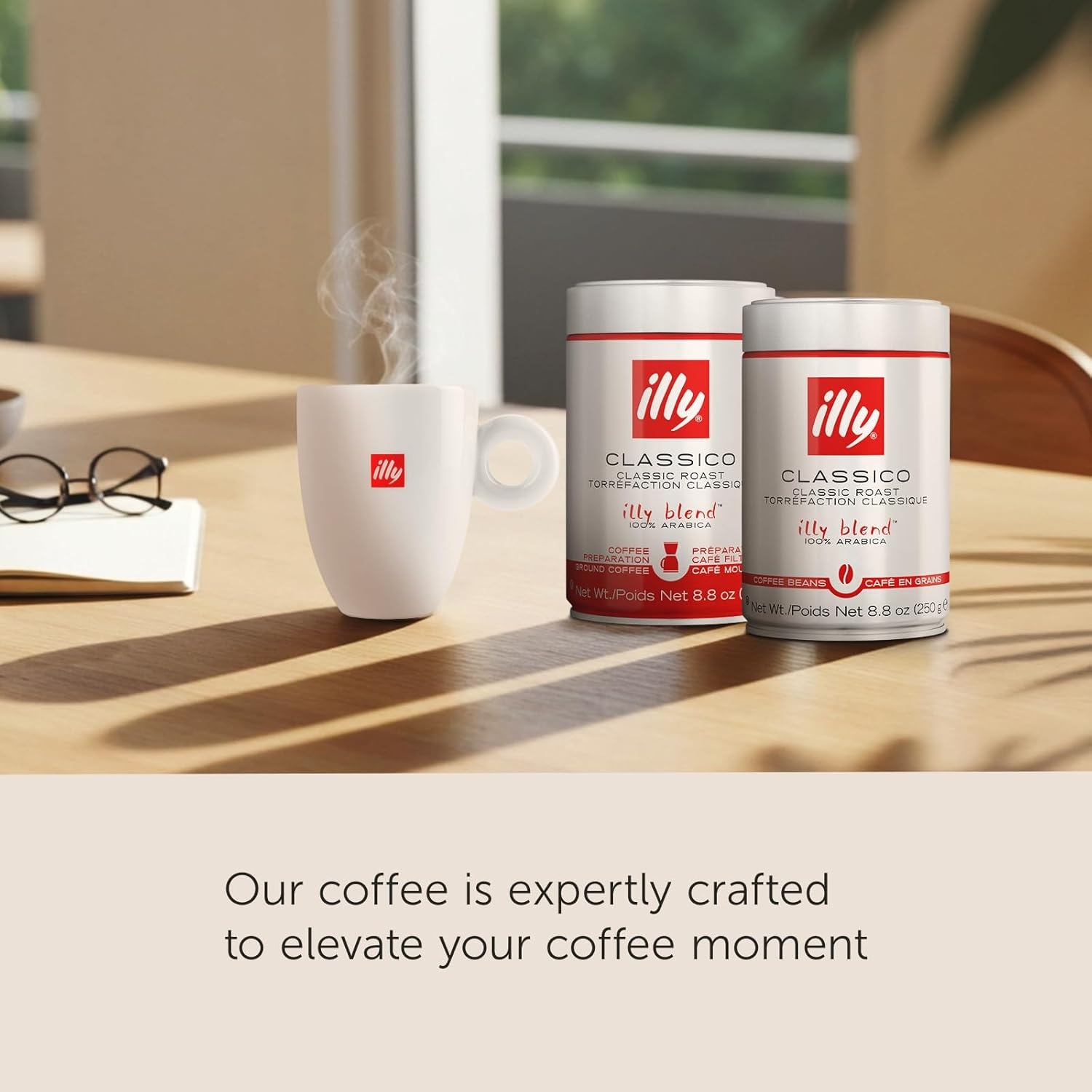 image:imageIlly Caffe Medium Roast Espresso Classico Ground Coffee 88 OZForte Extra Dark Roast Ground Drip