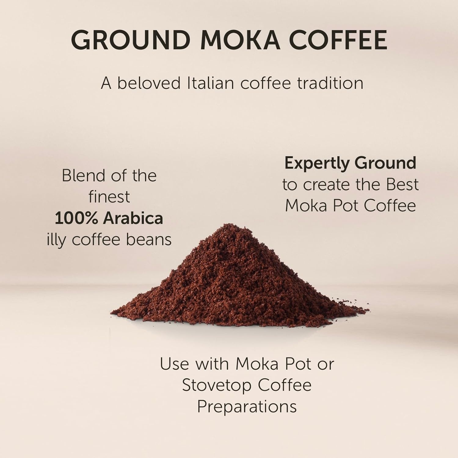 image:imageIlly Caffe Medium Roast Espresso Classico Ground Coffee 88 OZIntenso Bold Roast Ground Moka