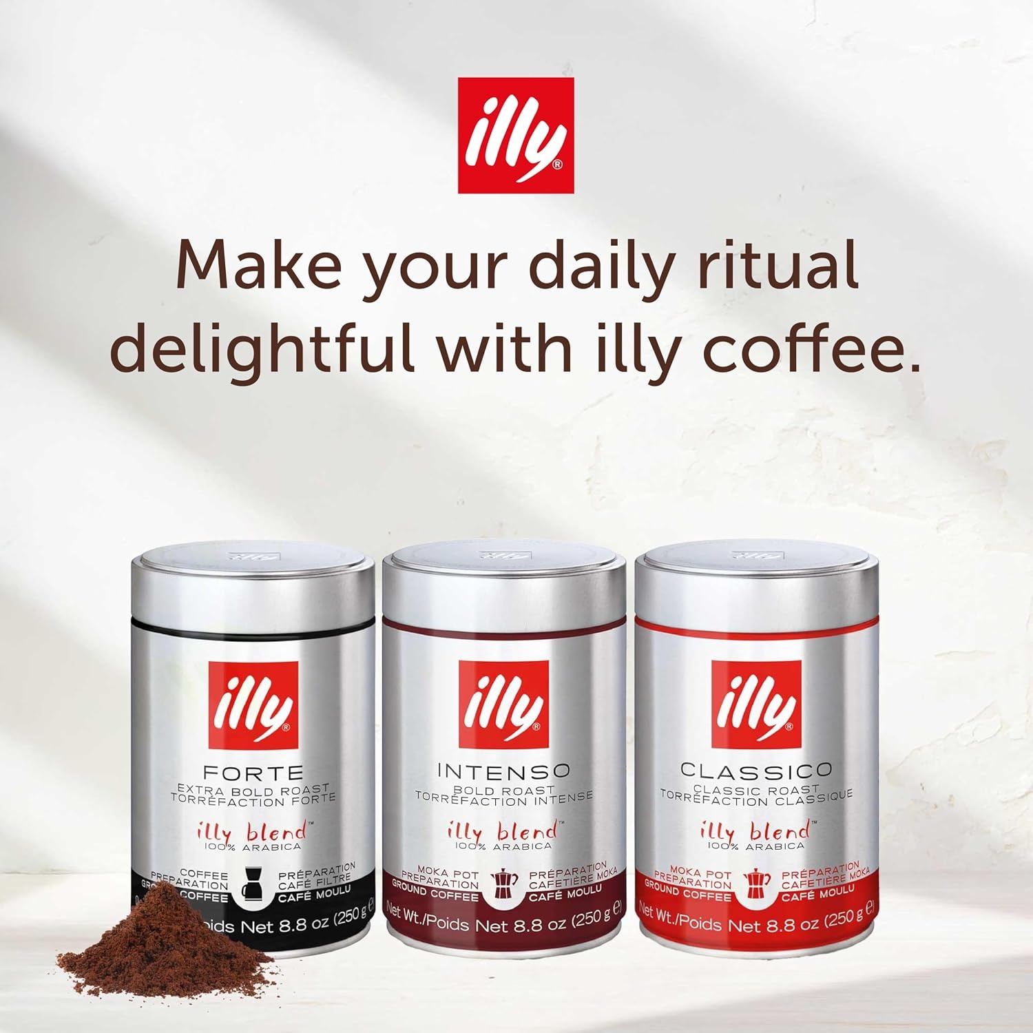 image:imageIlly Caffe Medium Roast Espresso Classico Ground Coffee 88 OZIntenso Bold Roast Ground Moka