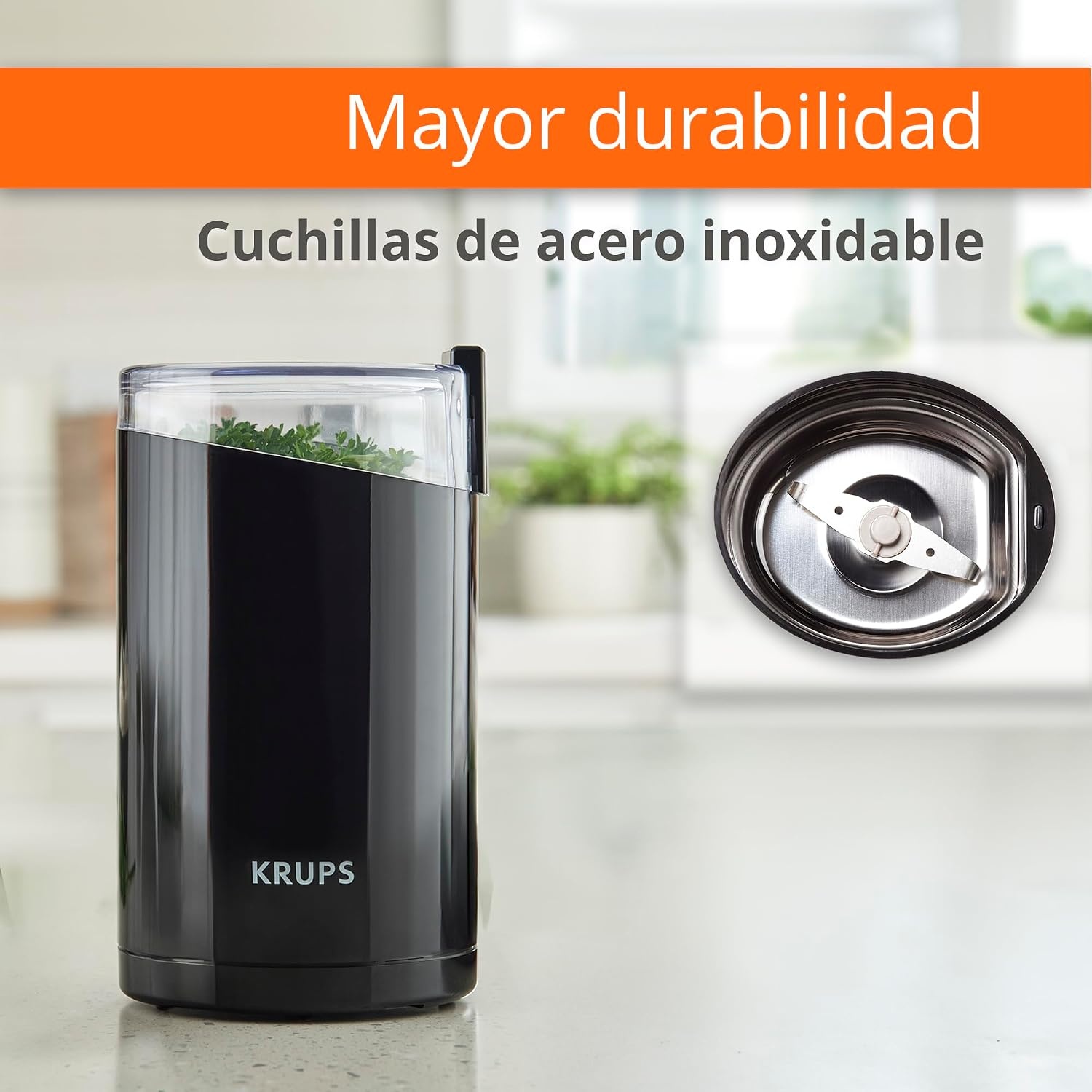 image:imageKRUPS Precision Electric Coffee Grinders 3 oz Capacity 200W Motor Stainless Steel Blades for Uniform Grinding of Beans Herb and Nuts Coffee and Spice Grinder Electric BlackBlack