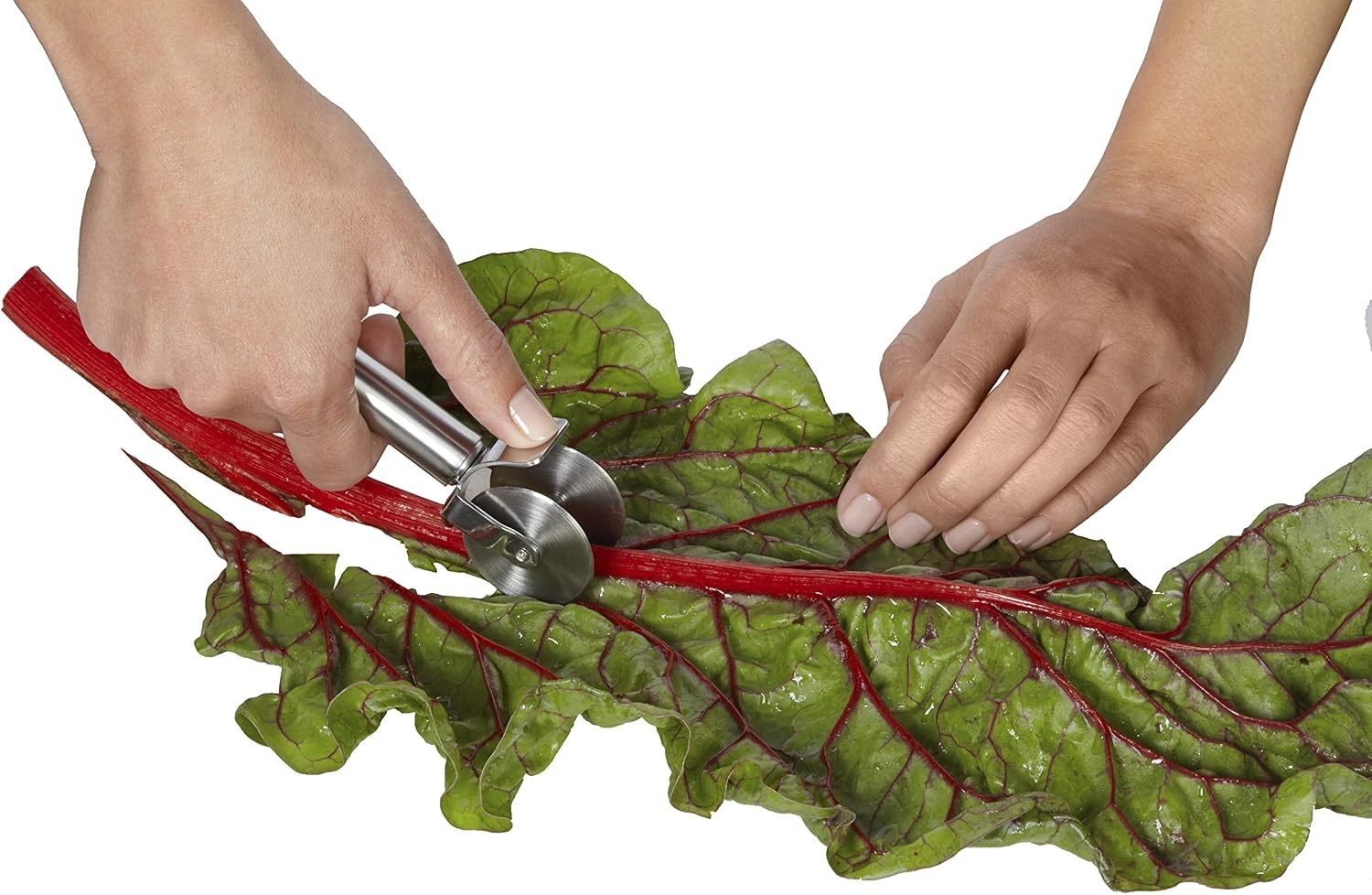 image:imageKuhn Rikon Julienne Peeler with Blade Protector Stainless Steel HandleLeafy Greens Zipper